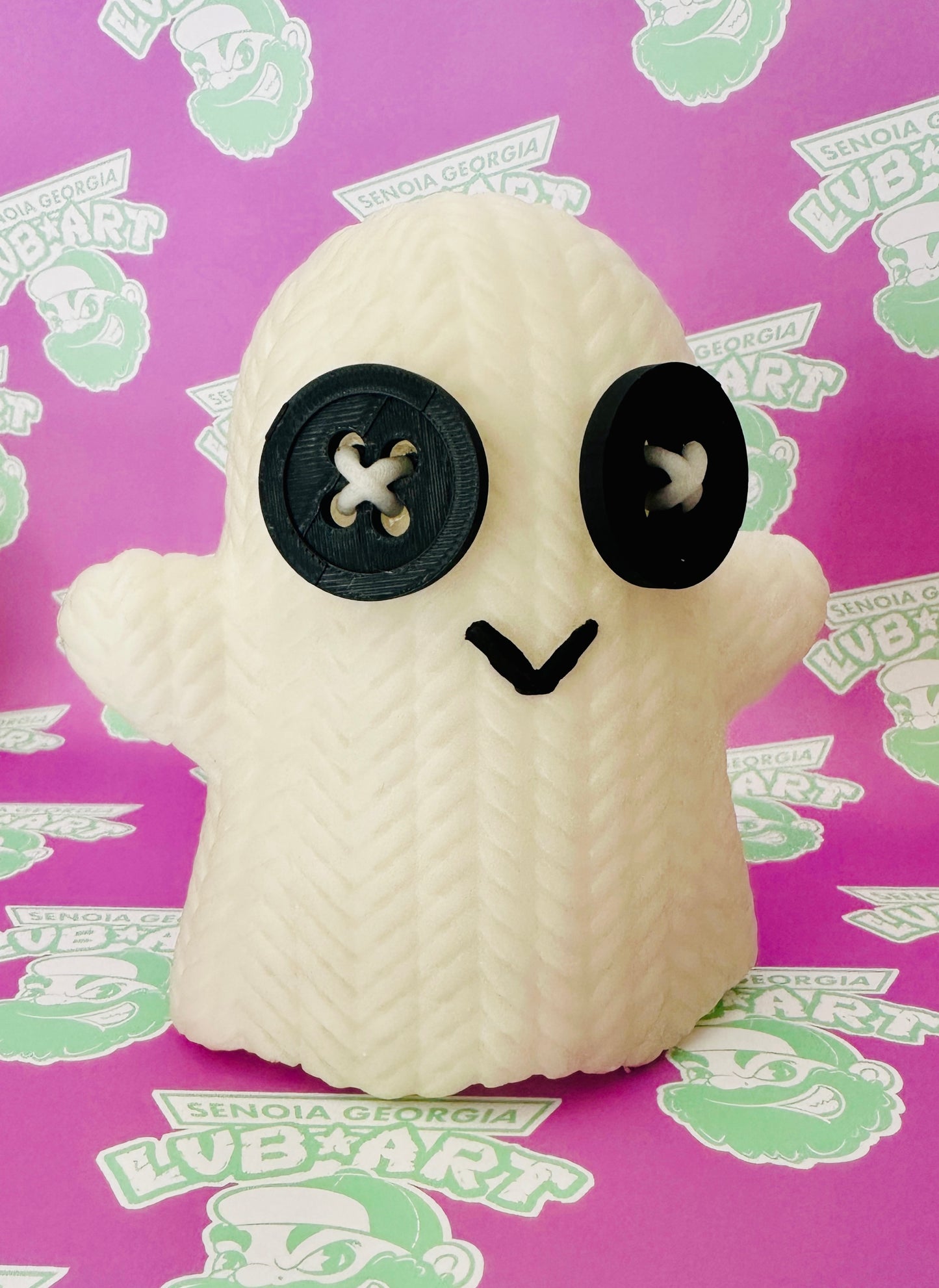 Knit Glow Ghost 3D Printed Figure