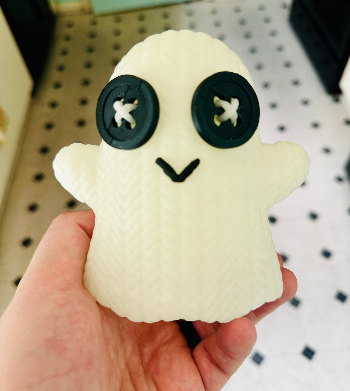 Knit Glow Ghost 3D Printed Figure
