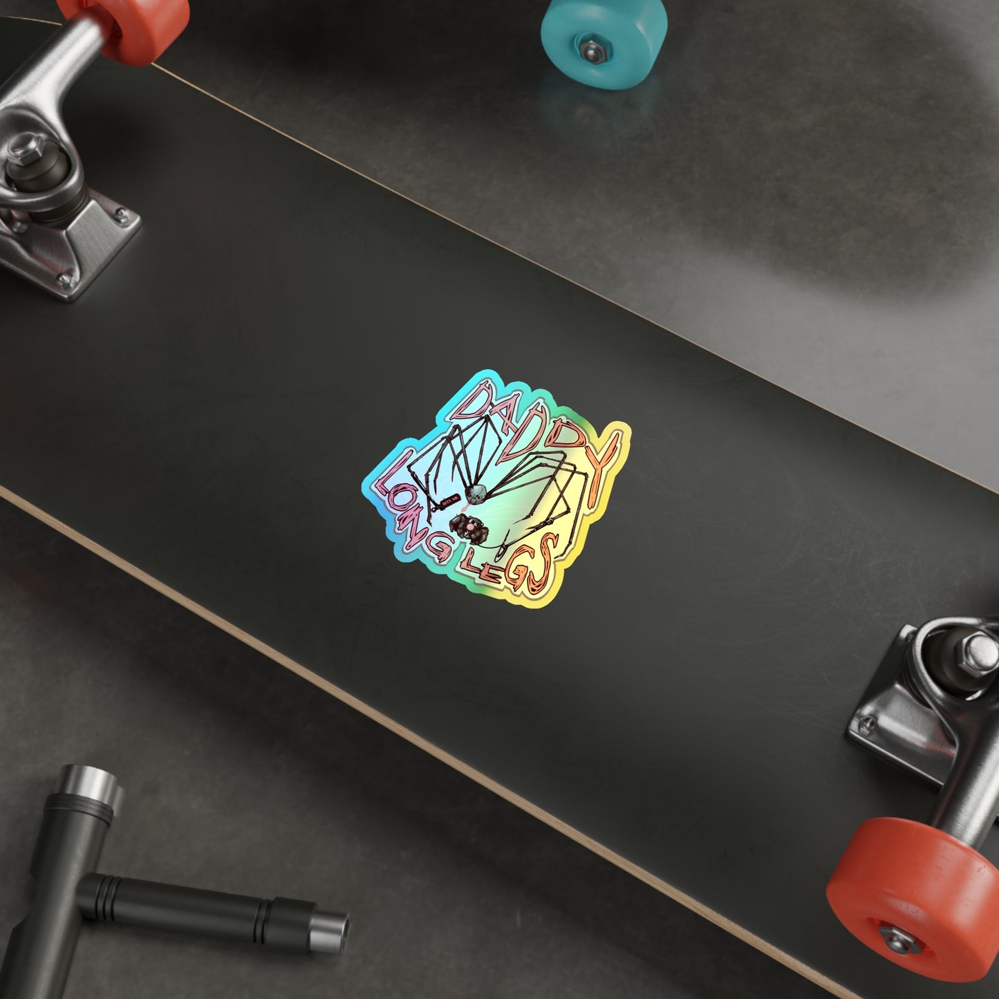 Daddy Long Legs Holographic Die-cut Stickers