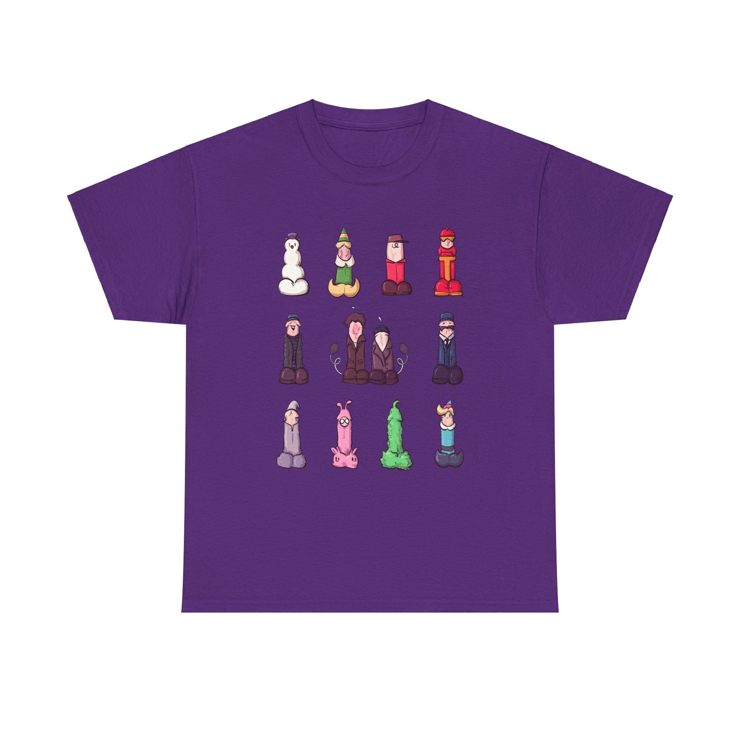 12 Dicks Of Christmas Unisex Heavy Cotton Tee