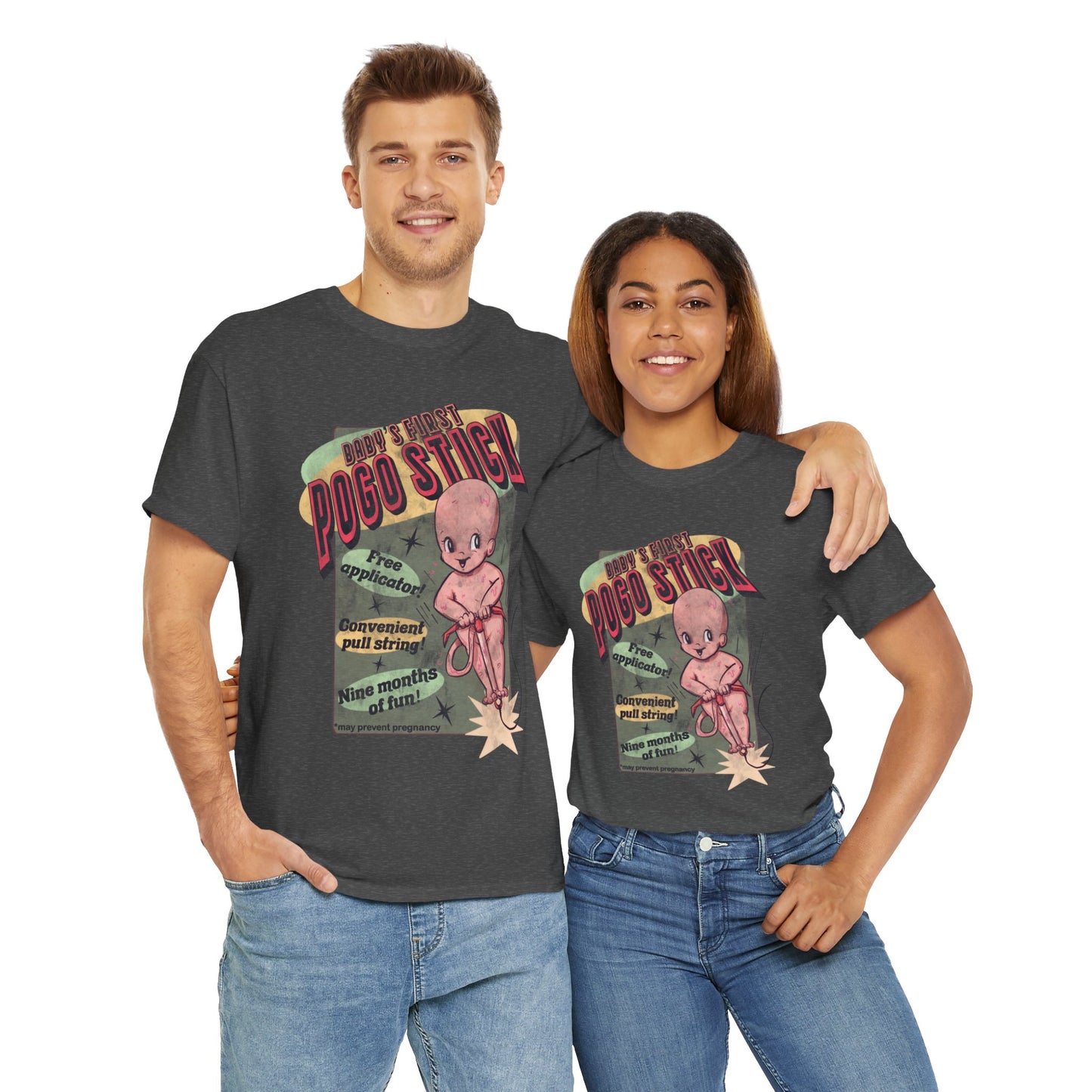 Baby's First Pogo Stick Unisex Heavy Cotton Tee