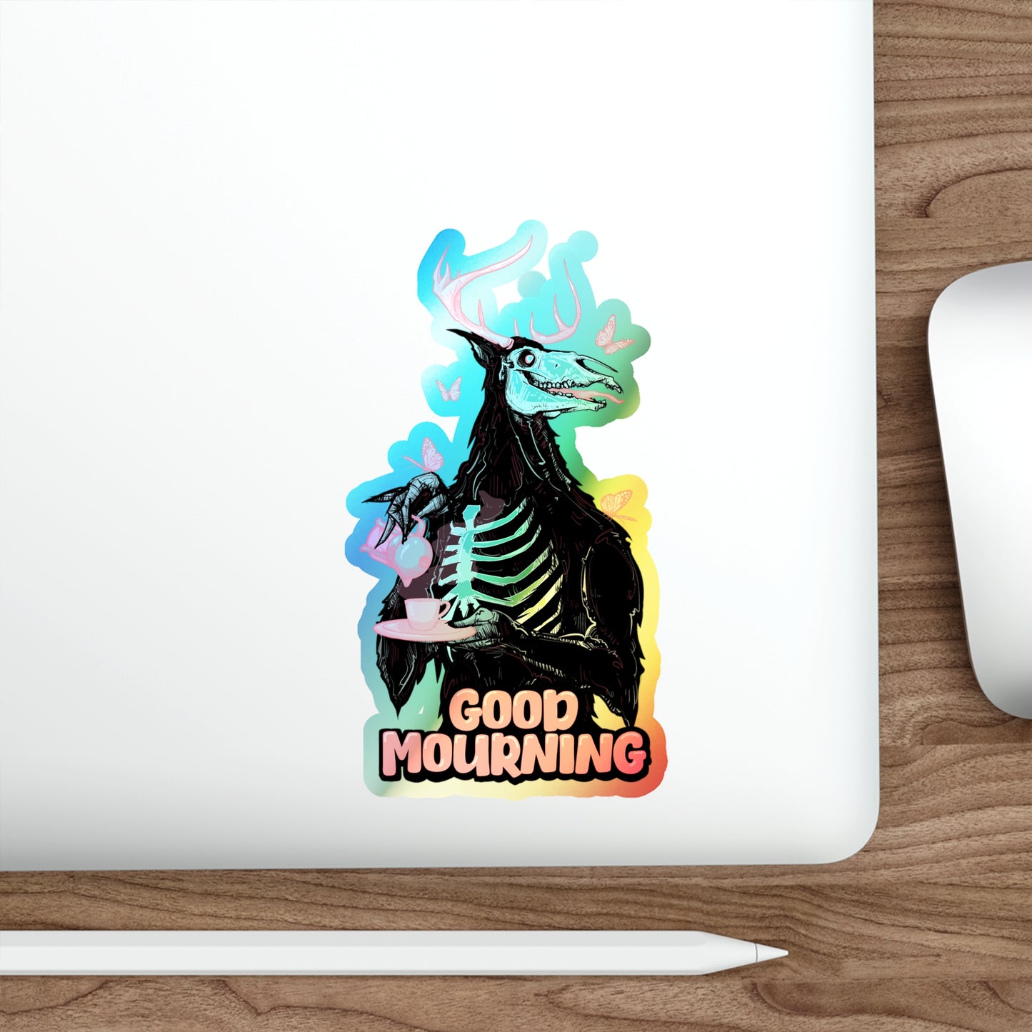 Good Mourning Holographic Die-cut Stickers
