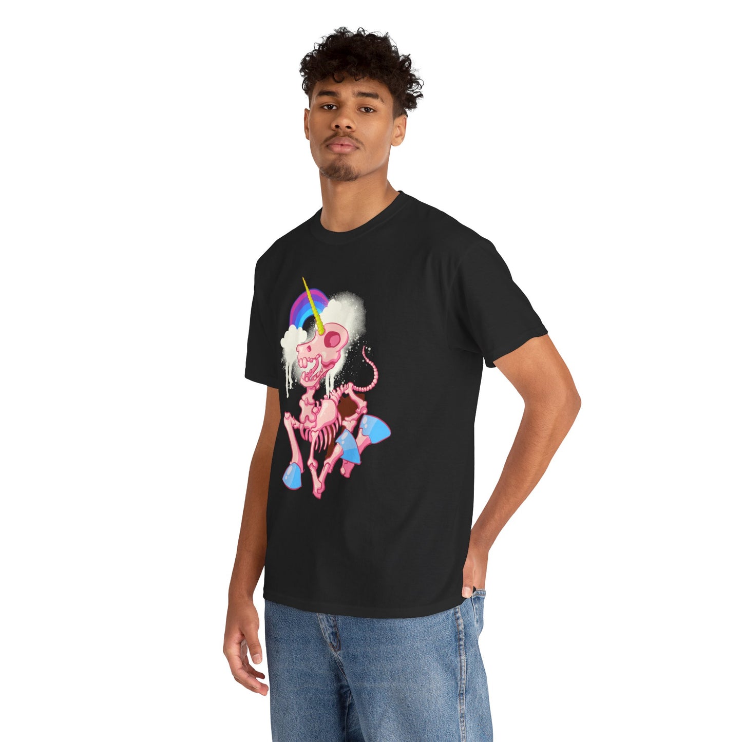 Unicorn Skeleton 2 Unisex Heavy Cotton Tee