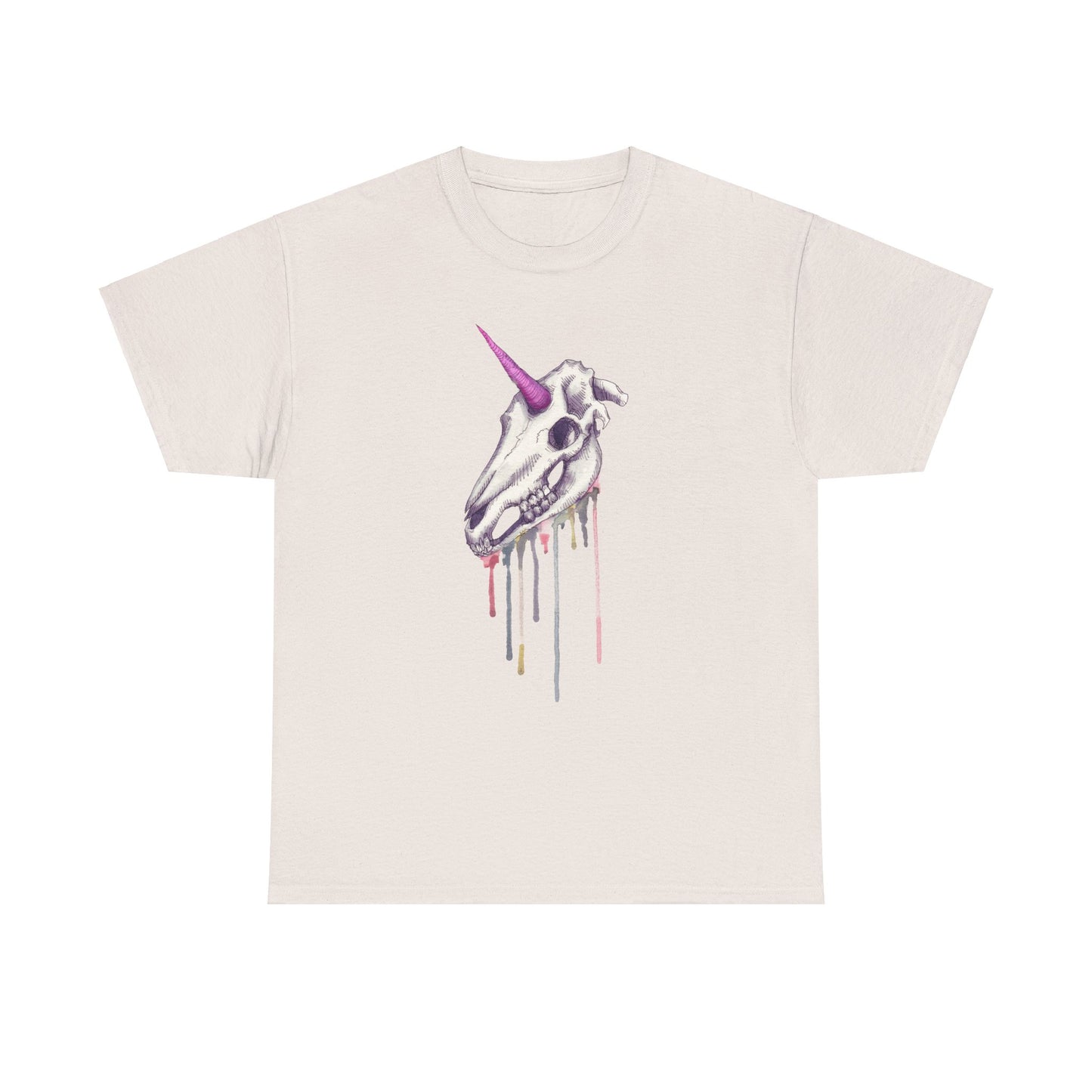 Unicorn Skull Unisex Heavy Cotton Tee