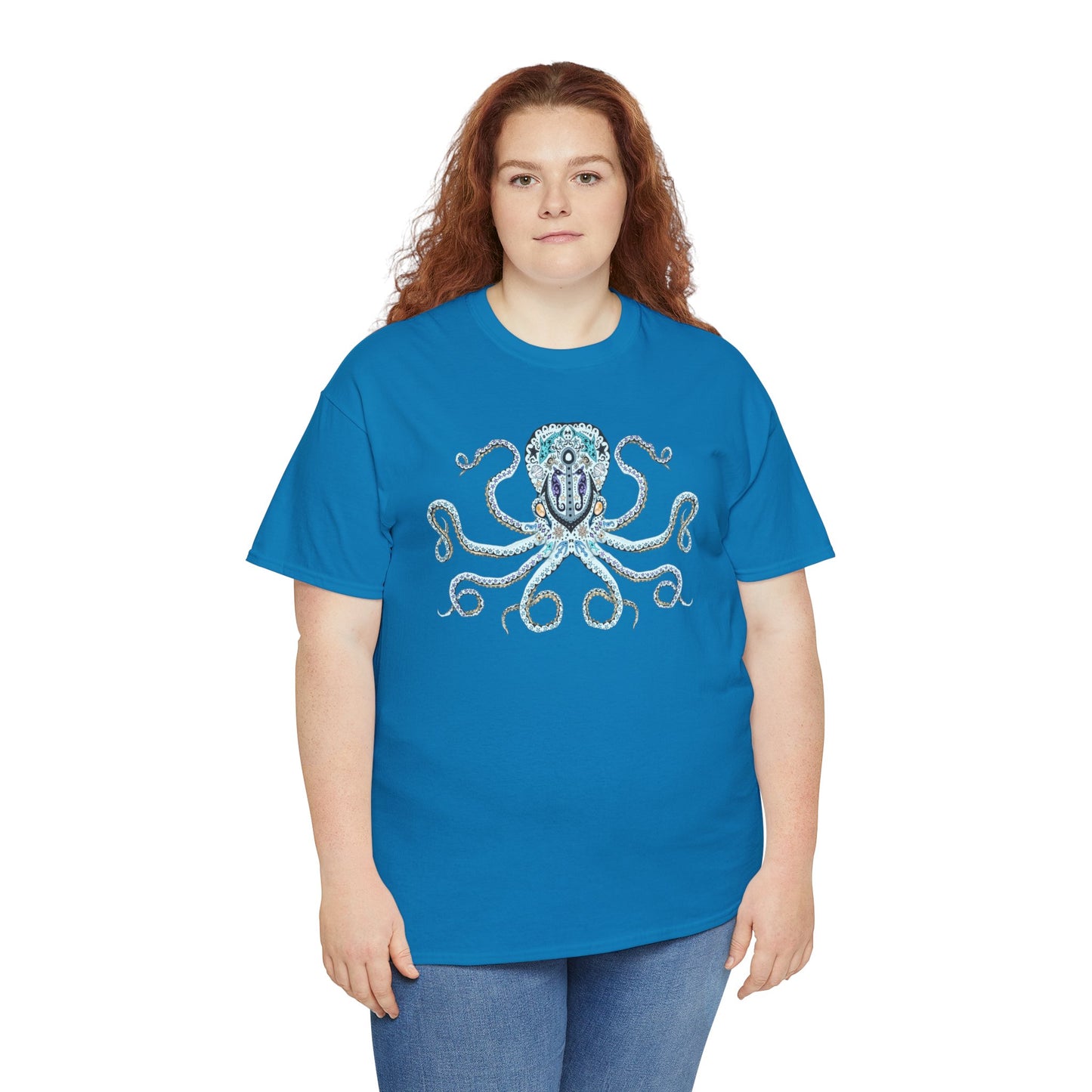 Octopus Sugar Skull Unisex Heavy Cotton Tee