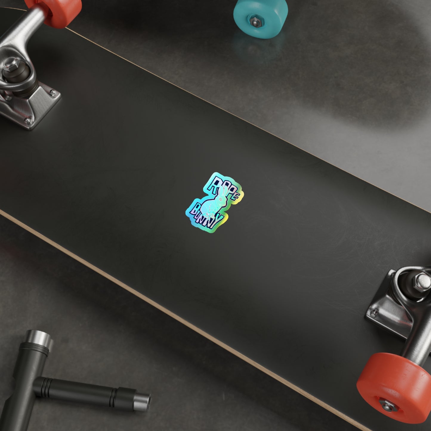 Rope Bunny Holographic Die-cut Stickers