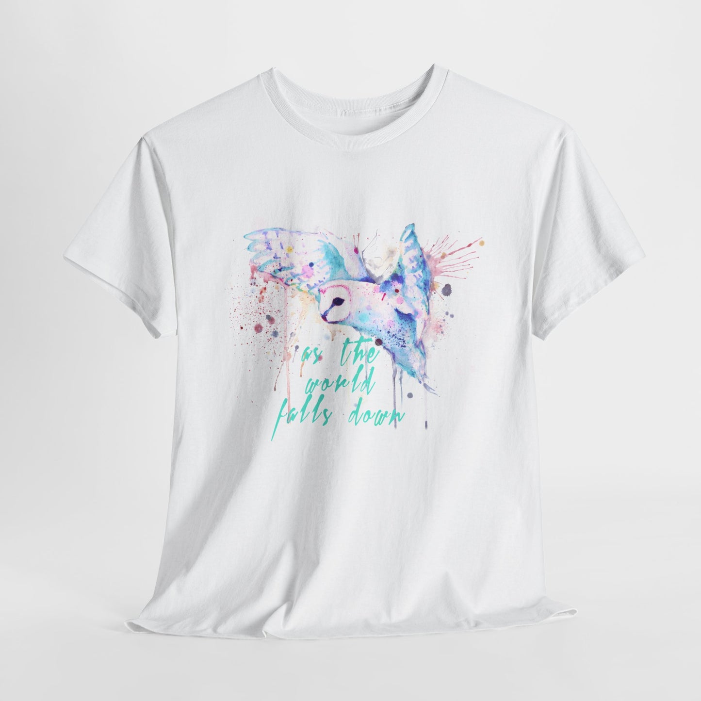Rainbow Barn Owl (Goblin Variant) Unisex Heavy Cotton Tee