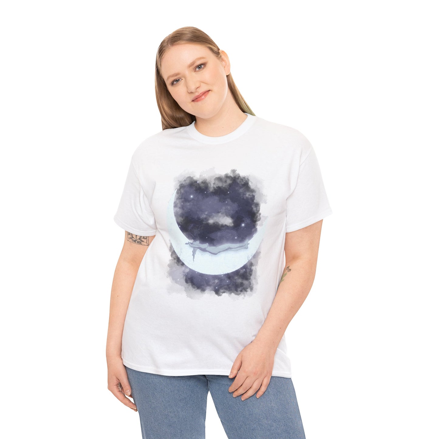 The Girl Who Loved The Moon Unisex Heavy Cotton Tee