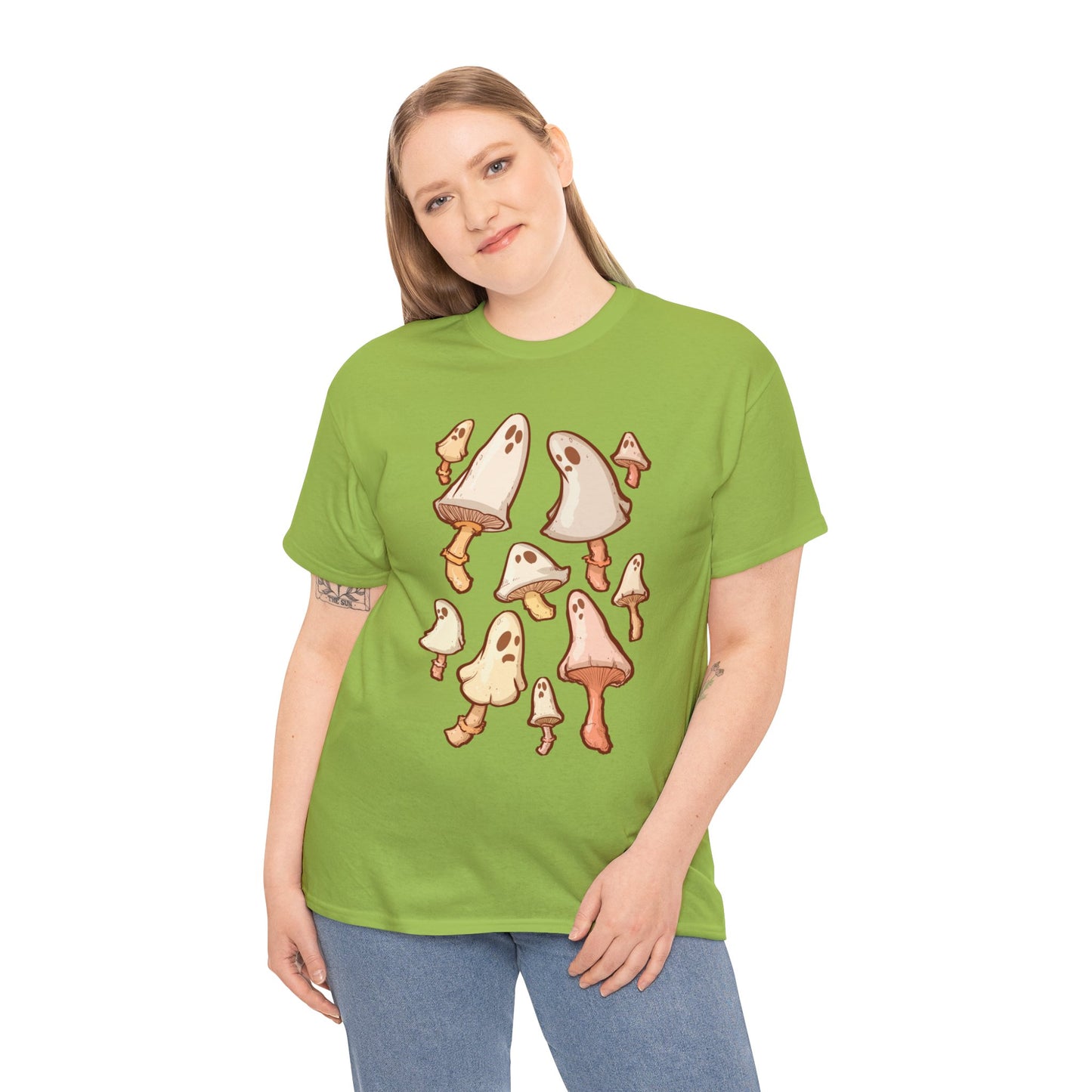 Spooky Mushrooms Unisex Heavy Cotton Tee
