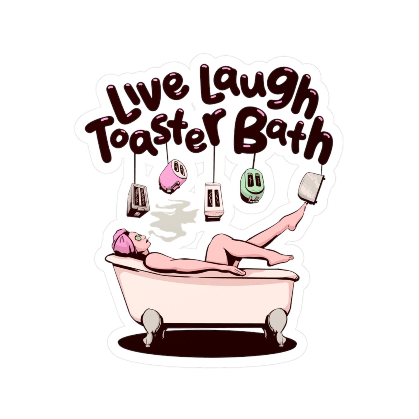 Toaster Bath Kiss-Cut Vinyl Decal