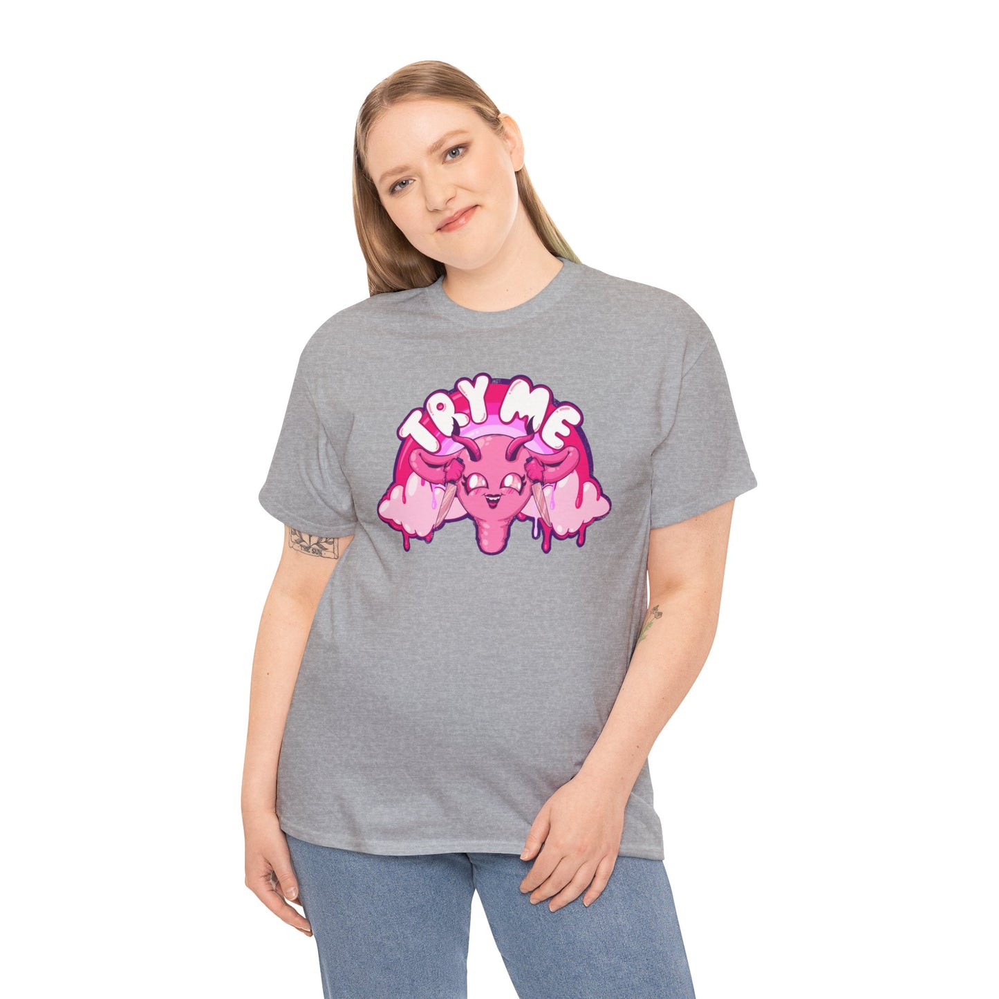 Try Me Uterus Unisex Heavy Cotton Tee
