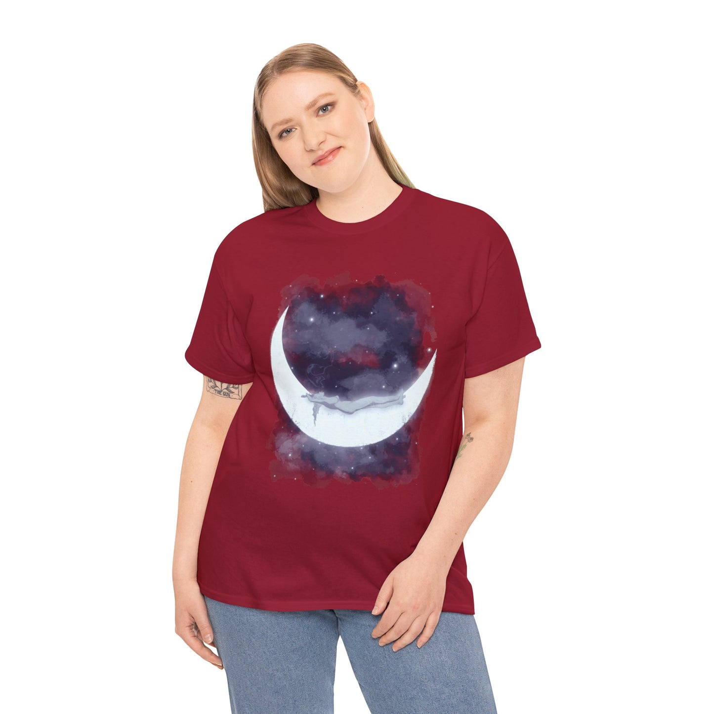 The Girl Who Loved The Moon Unisex Heavy Cotton Tee