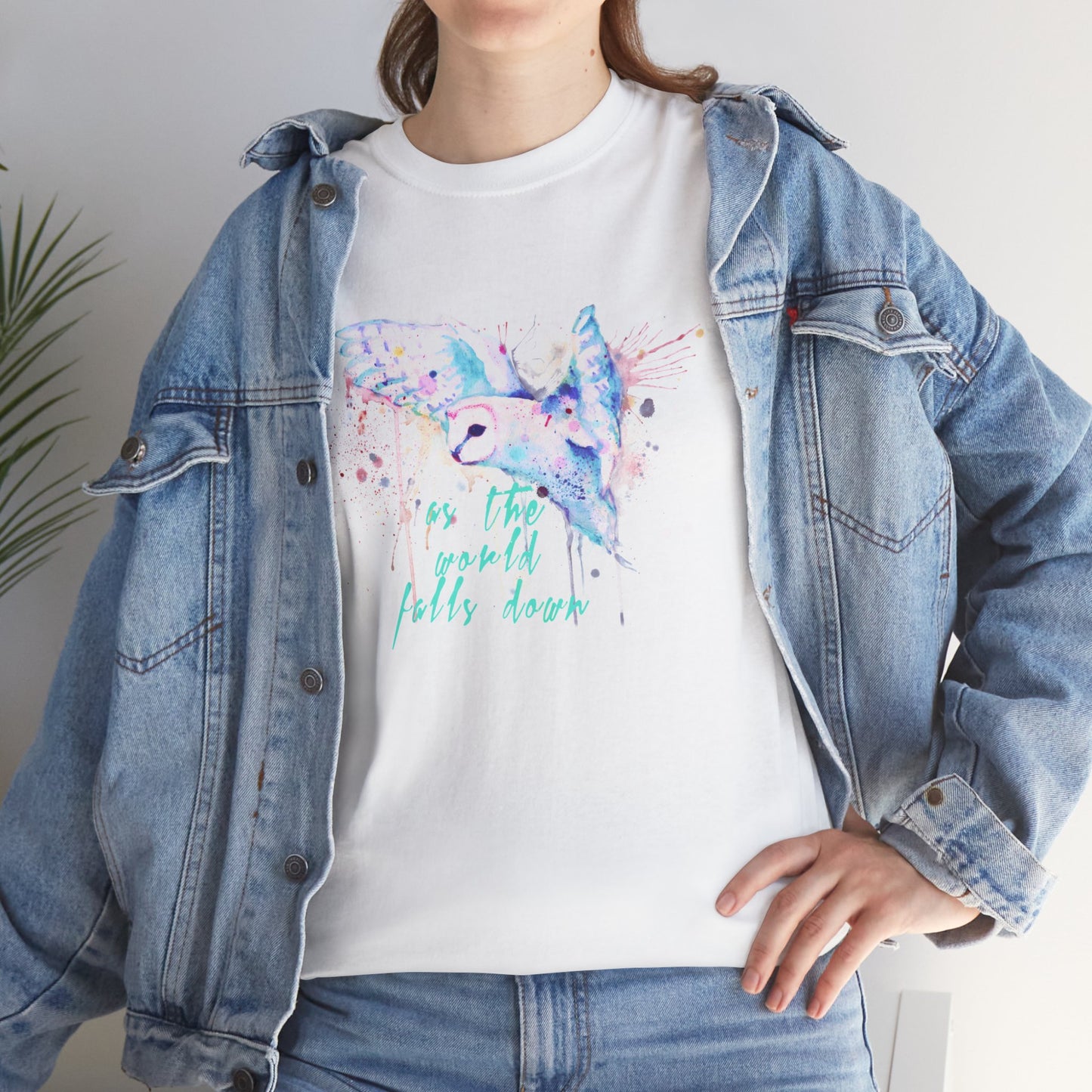 Rainbow Barn Owl (Goblin Variant) Unisex Heavy Cotton Tee