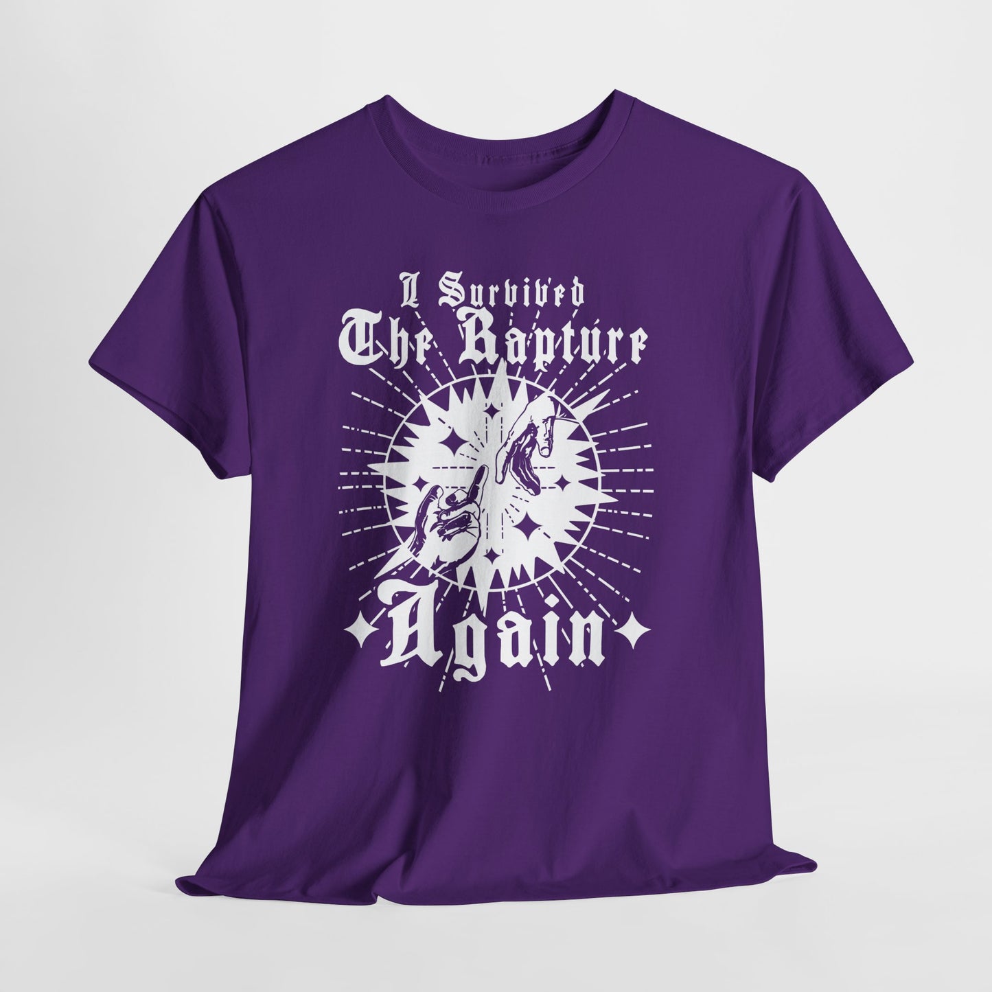 Rapture Survivor (Front & Back Print) Unisex Heavy Cotton Tee