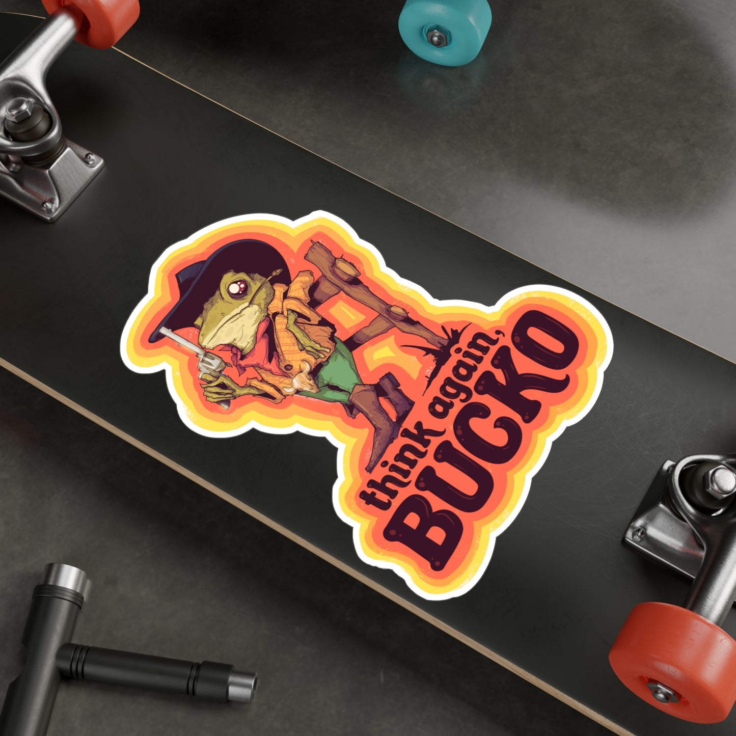 Think Again Bucko Kiss-Cut Vinyl Decal