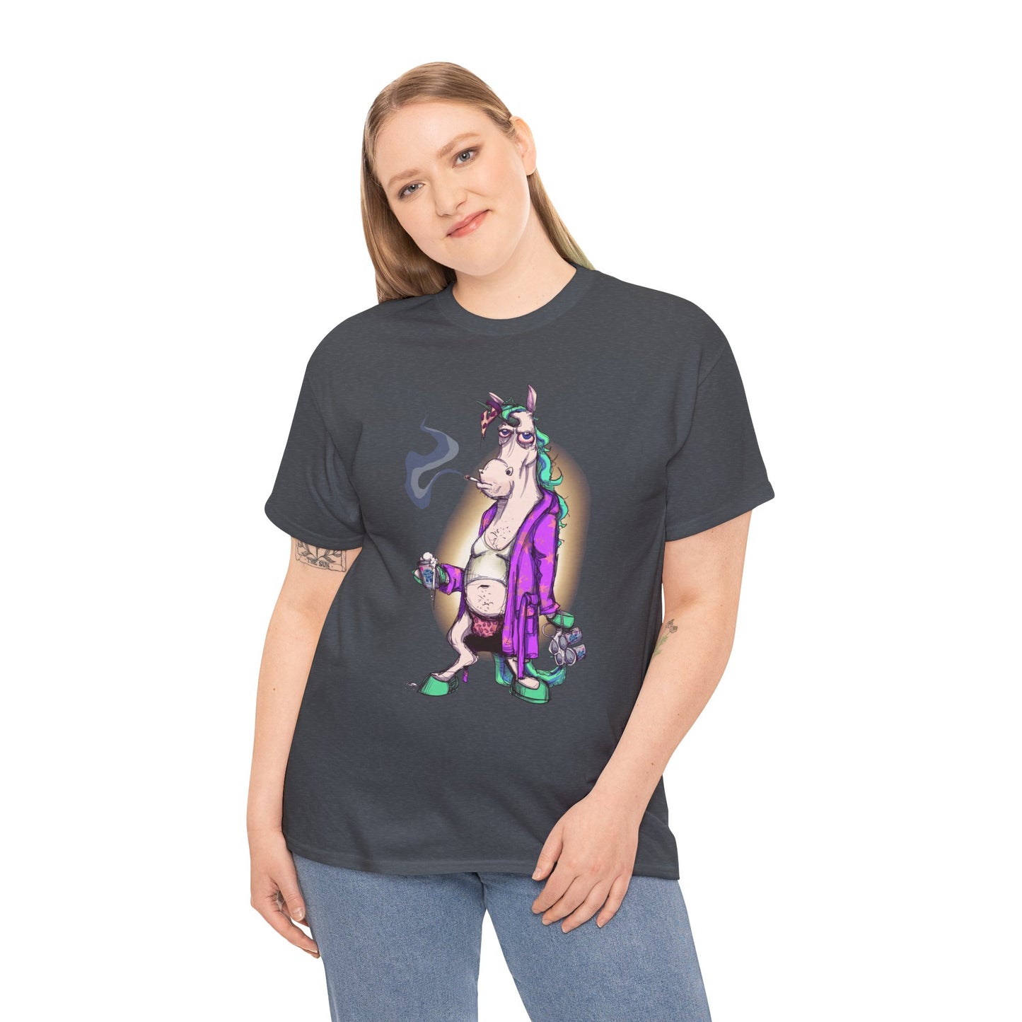 Dontgiveafuckacorn Unisex Heavy Cotton Tee