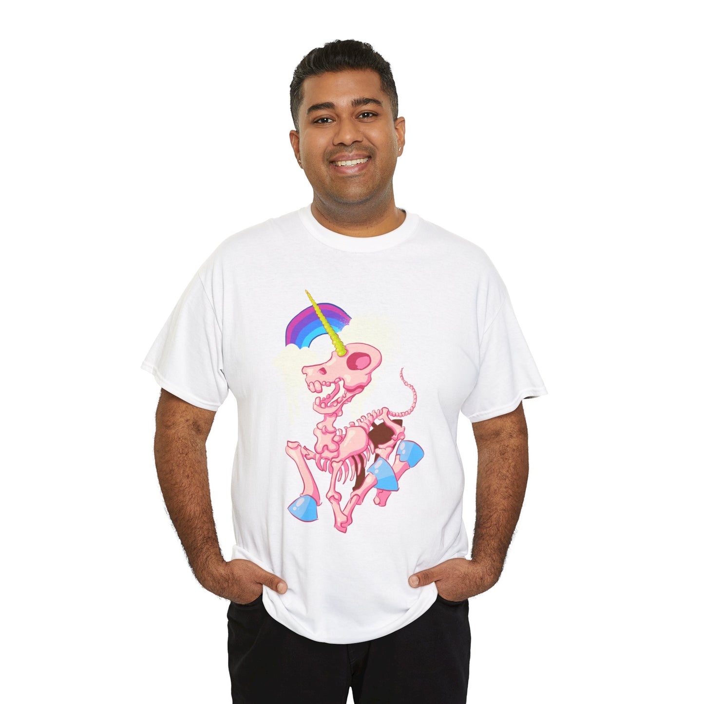 Unicorn Skeleton 2 Unisex Heavy Cotton Tee
