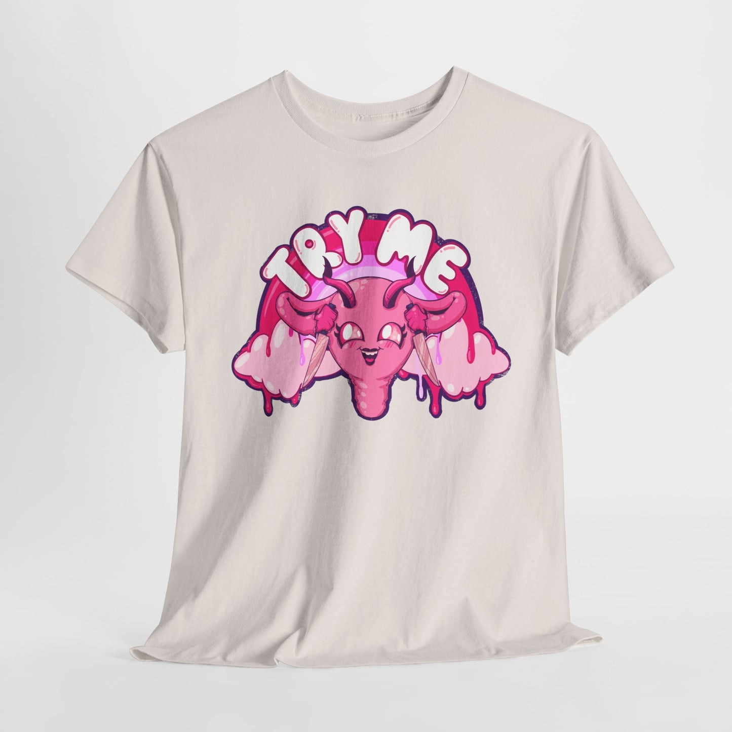 Try Me Uterus Unisex Heavy Cotton Tee