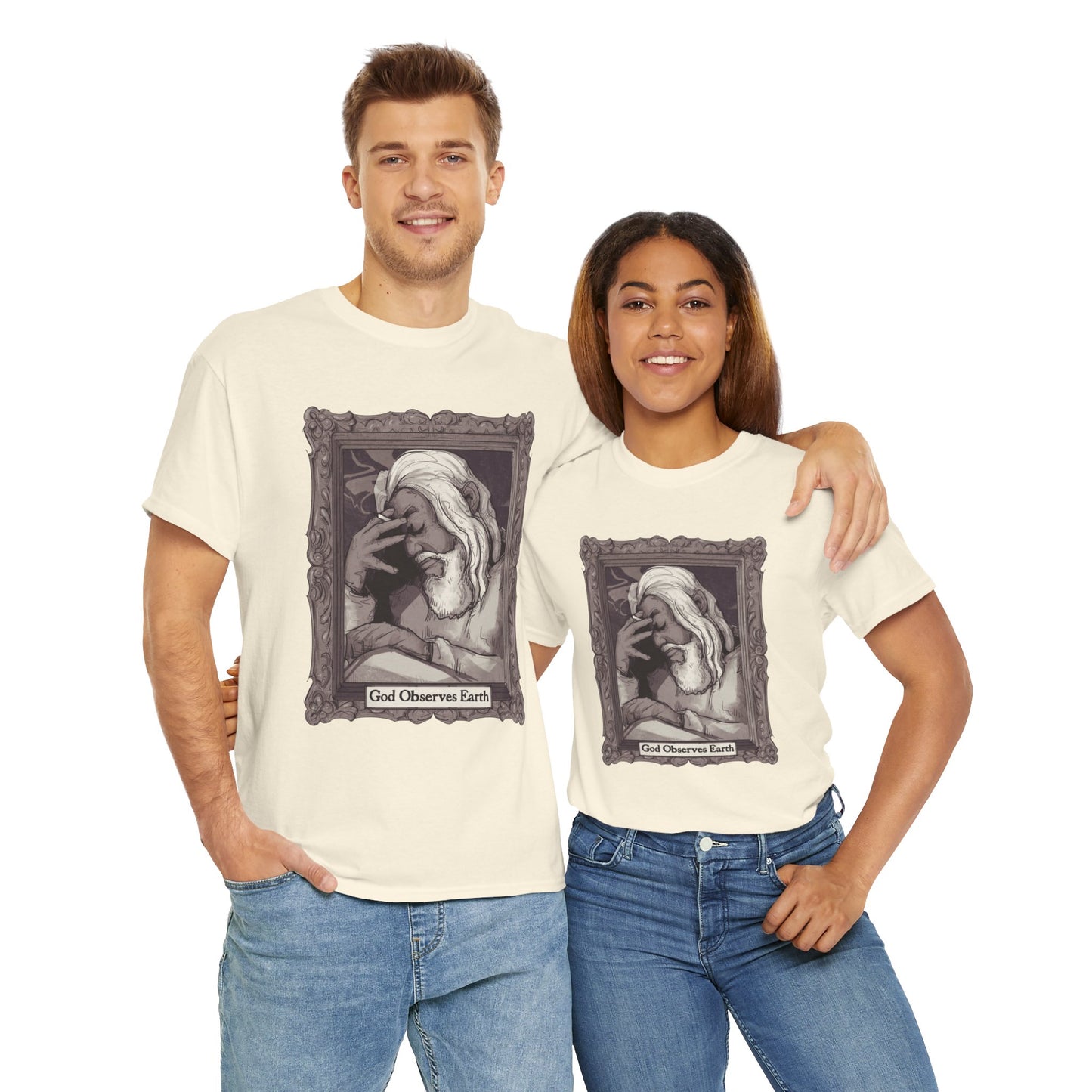 God Observes Earth Unisex Heavy Cotton Tee