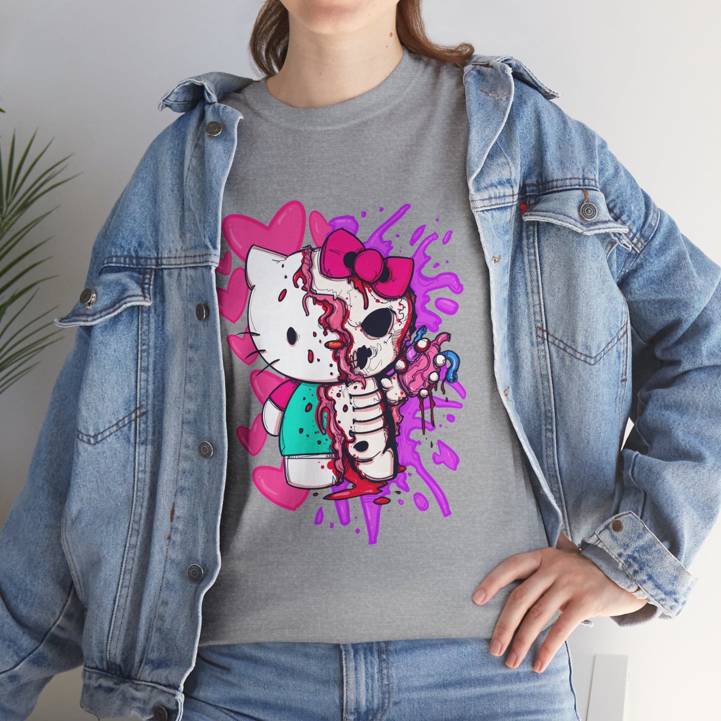 Zombie Kitty Unisex Heavy Cotton Patreon Tee