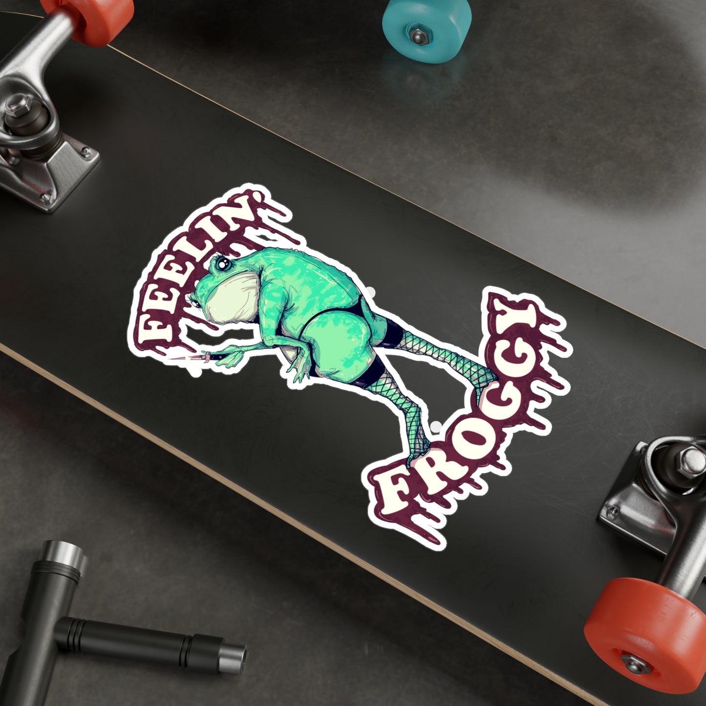 Feelin Froggy Kiss-Cut Vinyl Decal