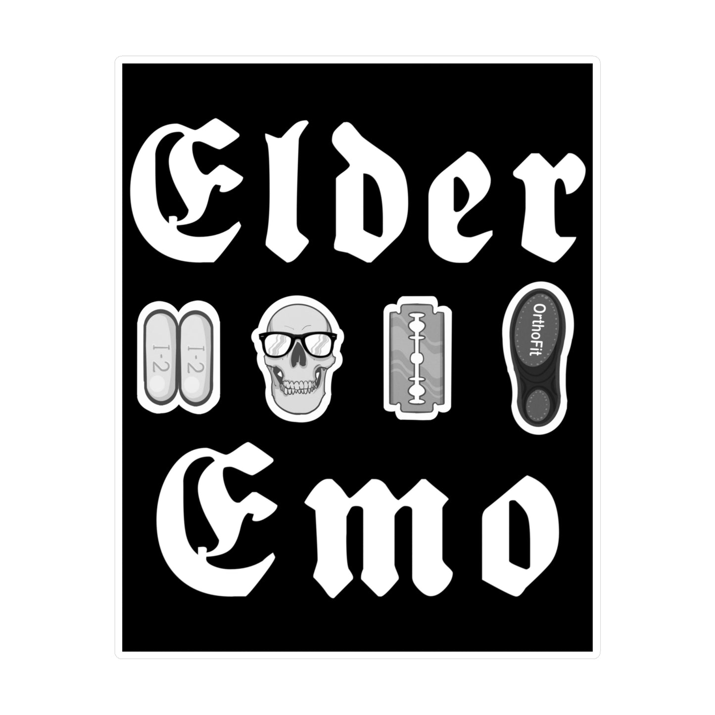Elder Emo Kiss-Cut Vinyl Decal