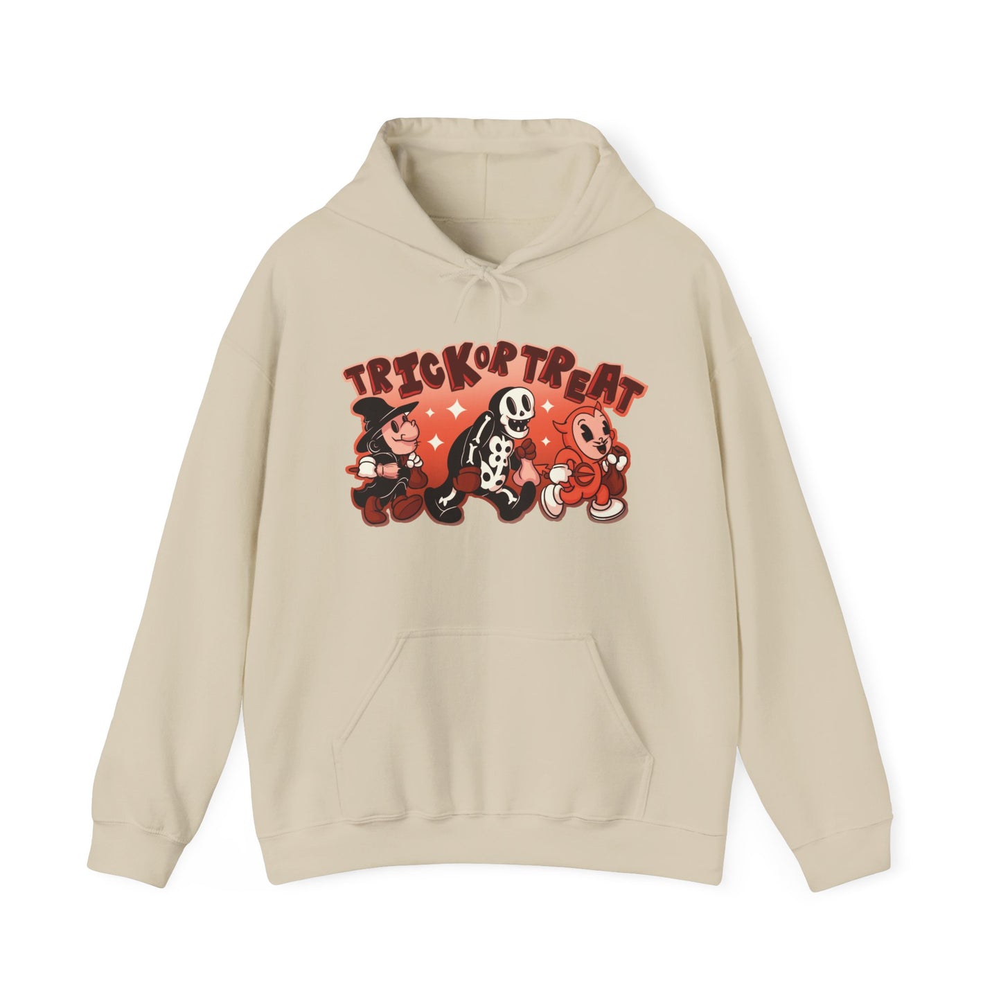 Trick Or Treat Rubber Hose Unisex Heavy Blend Hooded Sweatshirt