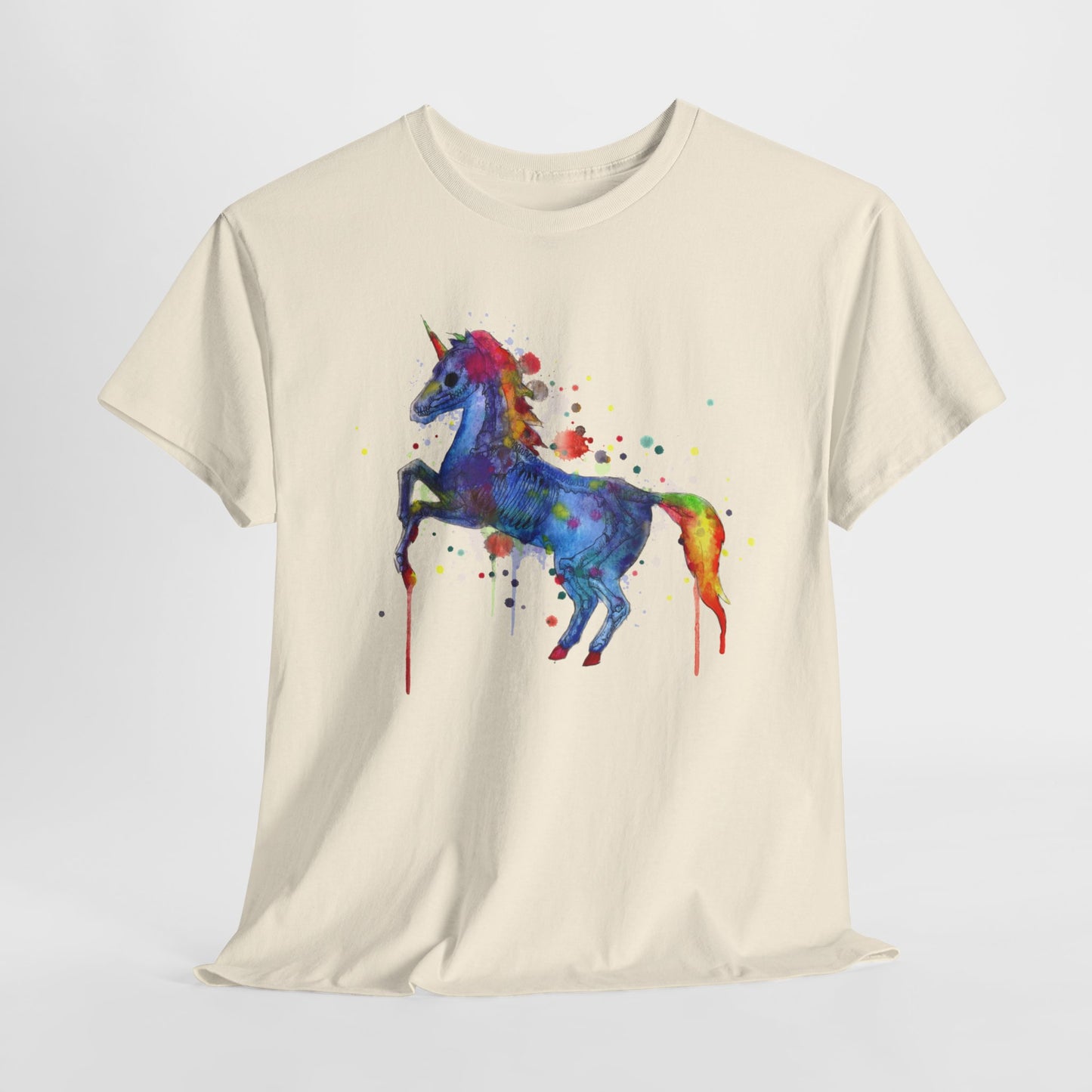 Unicorn Skeleton Unisex Heavy Cotton Tee