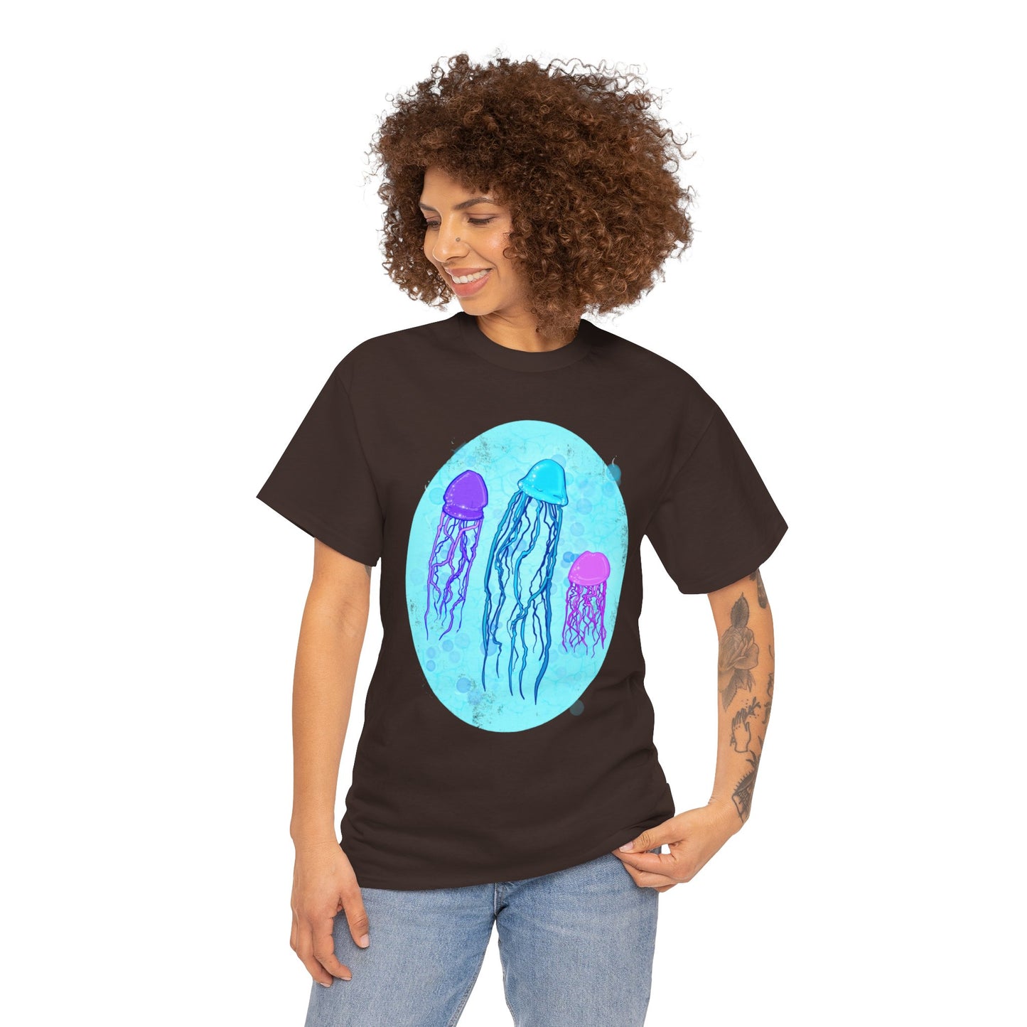 Jellyfish Varieties Unisex Heavy Cotton Tee
