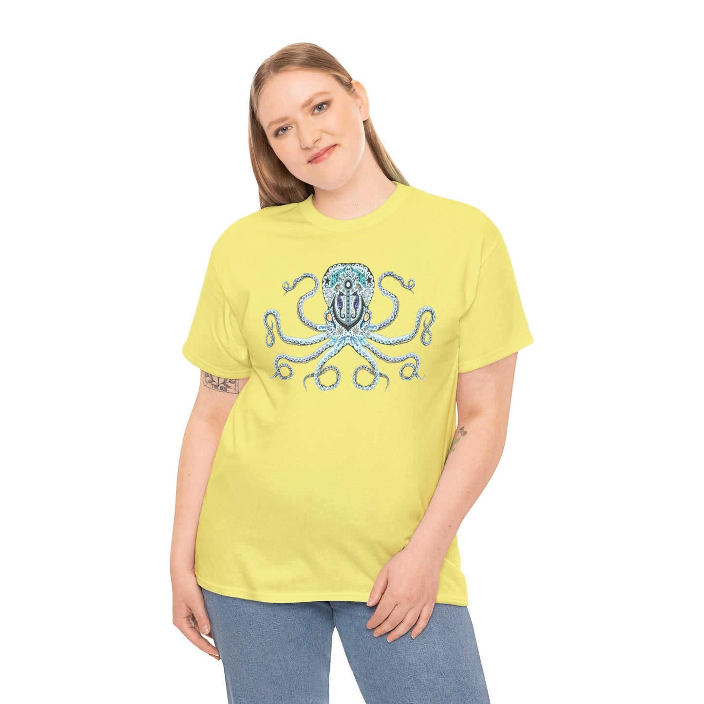 Octopus Sugar Skull Unisex Heavy Cotton Tee