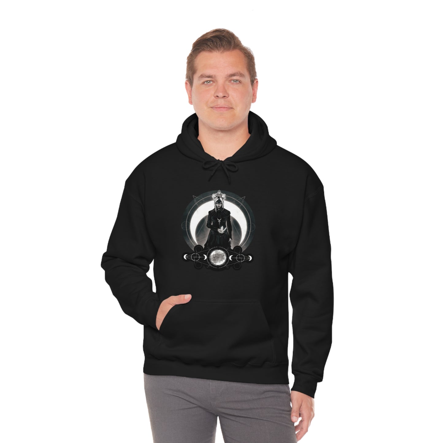 Moon Goddess Unisex Heavy Blend Hooded Sweatshirt