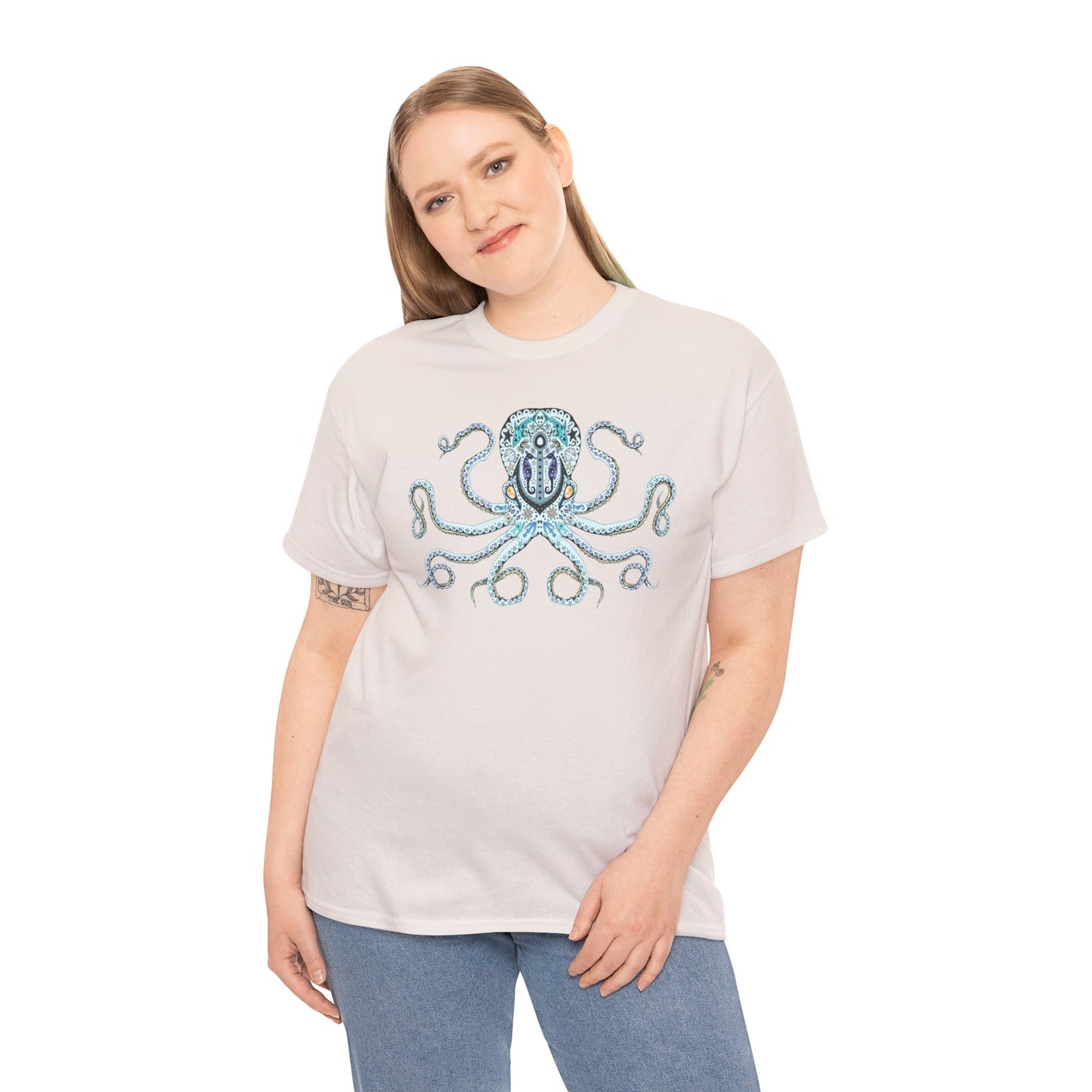 Octopus Sugar Skull Unisex Heavy Cotton Tee