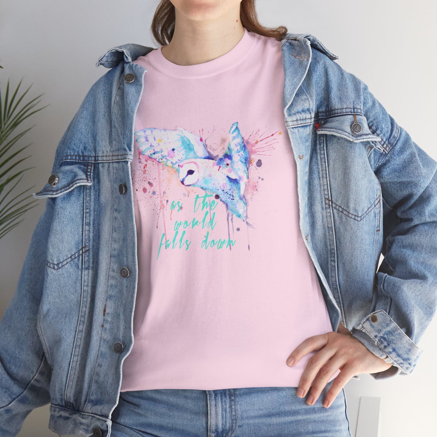 Rainbow Barn Owl (Goblin Variant) Unisex Heavy Cotton Tee