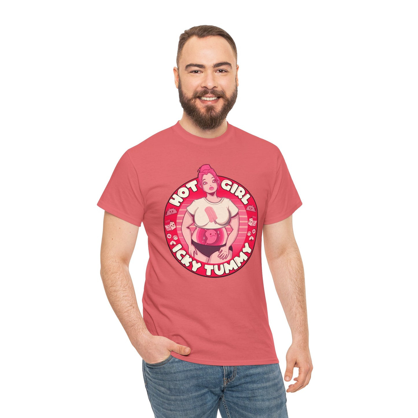Hot Girl Icky Tummy Unisex Heavy Cotton Tee