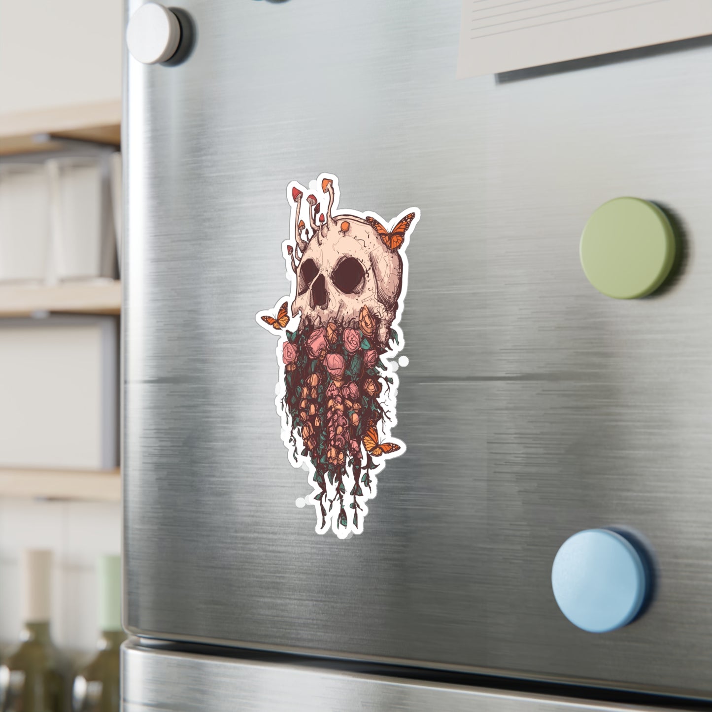 Elemental Skull Nature Kiss-Cut Vinyl Decal