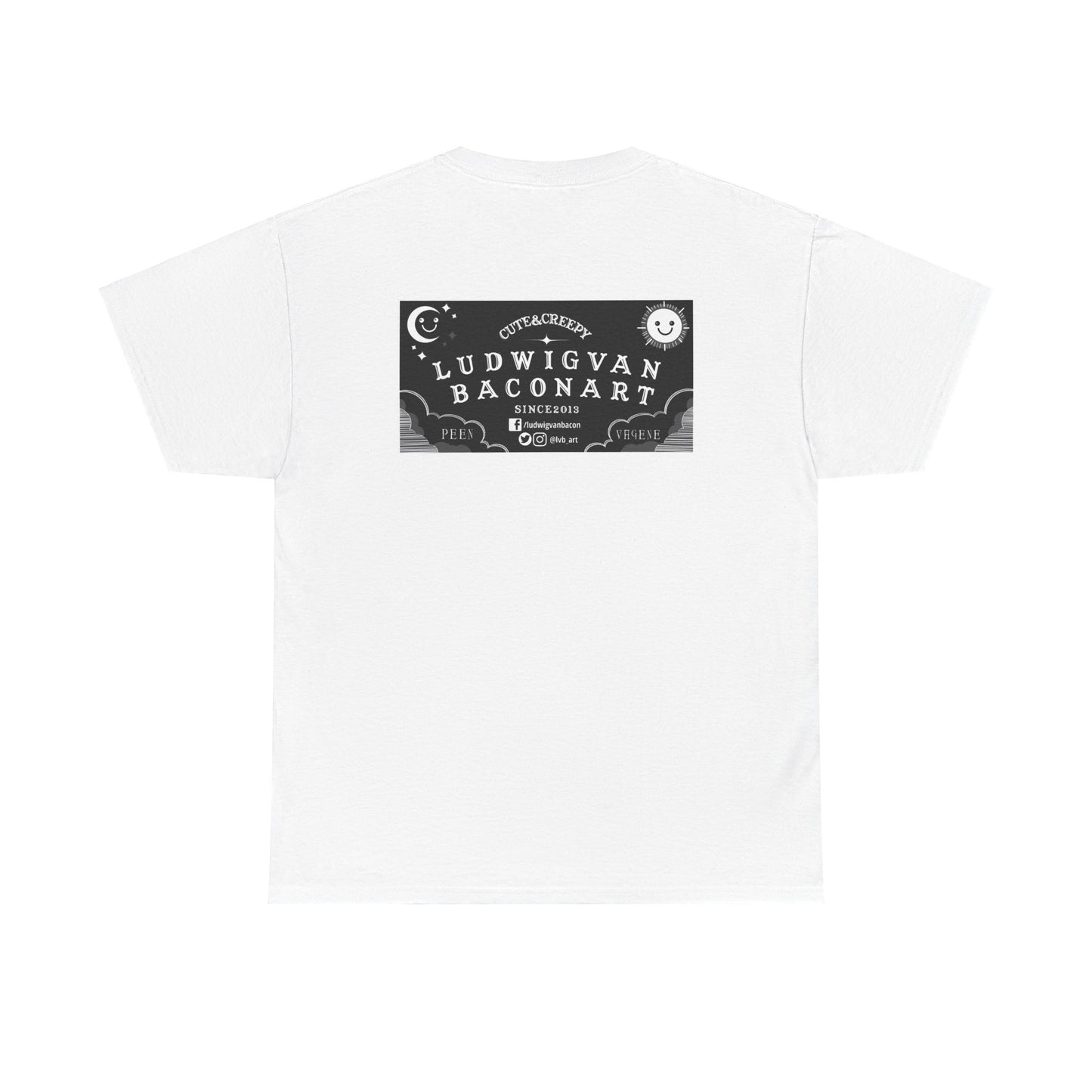 LVB Art Black & White Planchette Unisex Heavy Cotton Tee