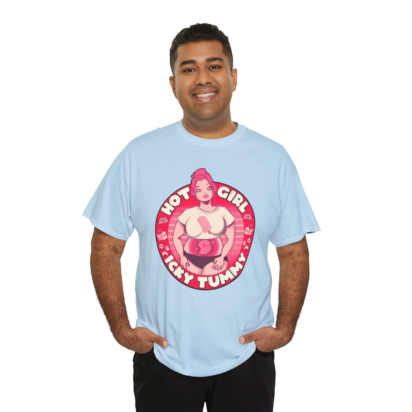 Hot Girl Icky Tummy Unisex Heavy Cotton Tee