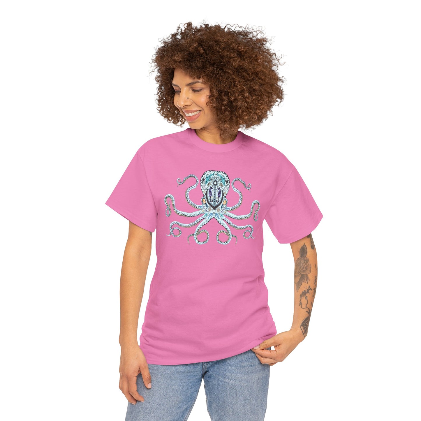 Octopus Sugar Skull Unisex Heavy Cotton Tee