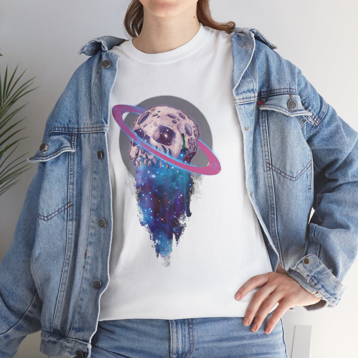 Elemental Skull Space Unisex Heavy Cotton Tee
