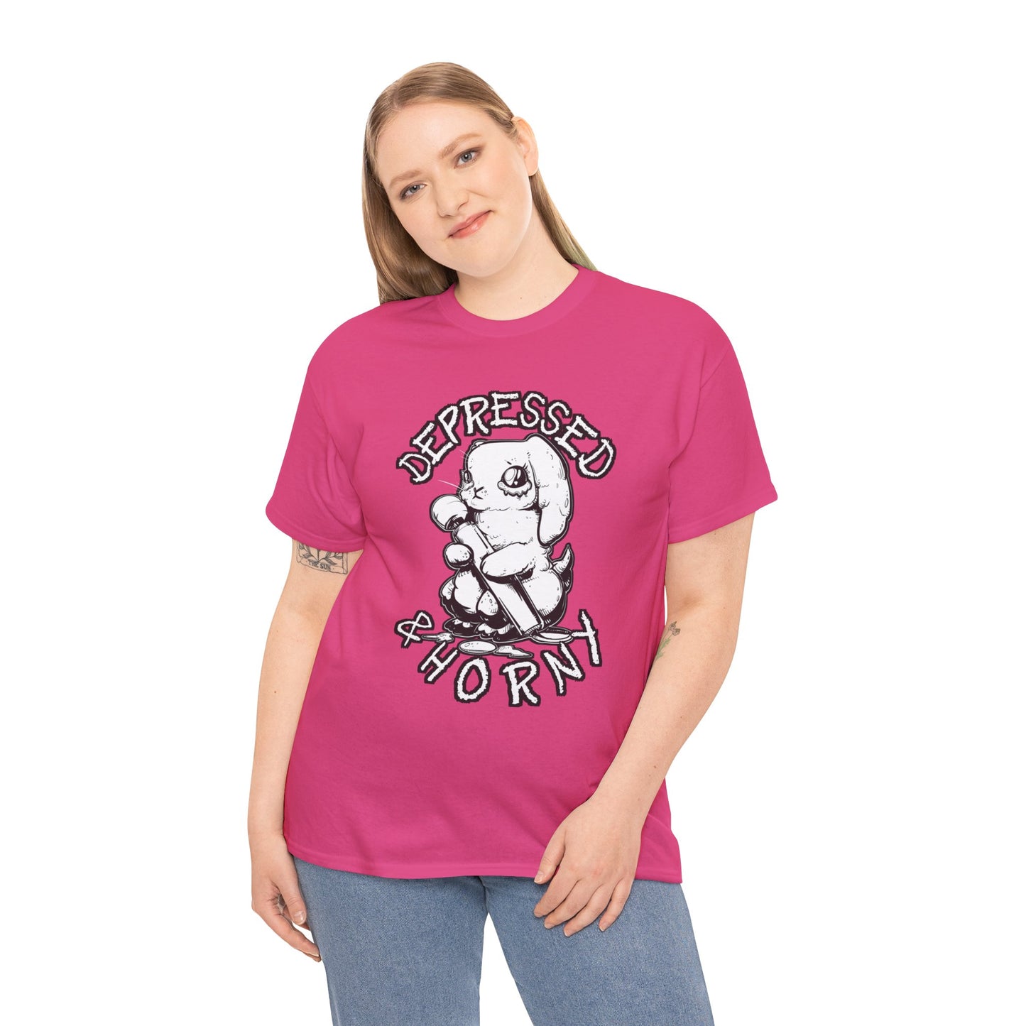 Depressed Bunny Unisex Heavy Cotton Tee