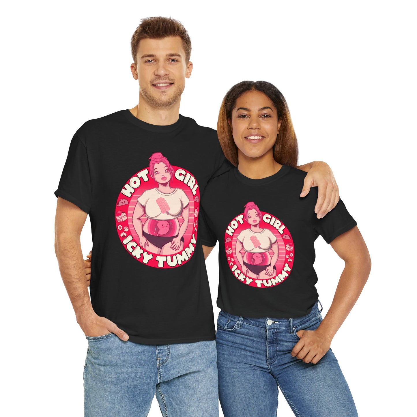 Hot Girl Icky Tummy Unisex Heavy Cotton Tee