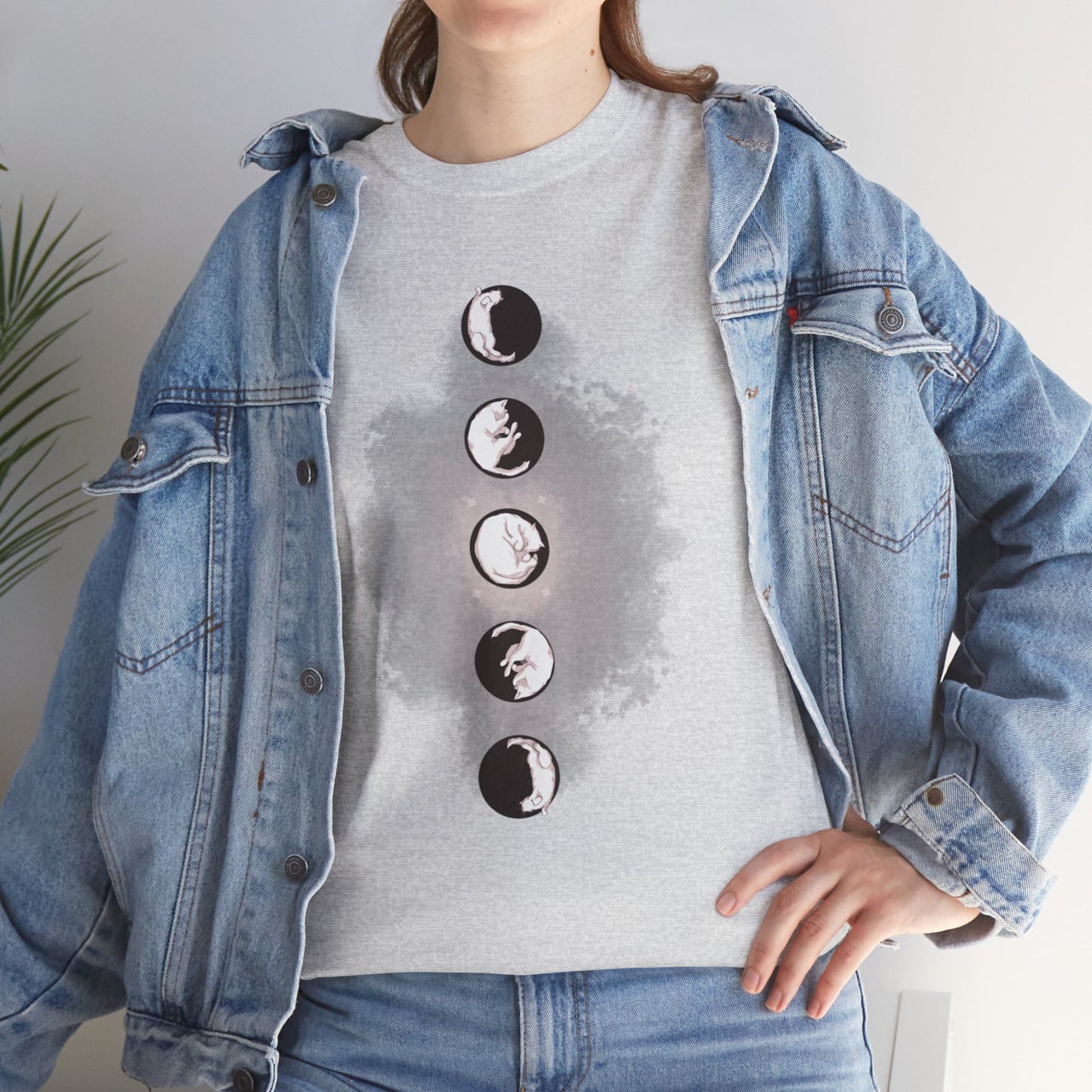 Cat Phases Unisex Heavy Cotton Tee
