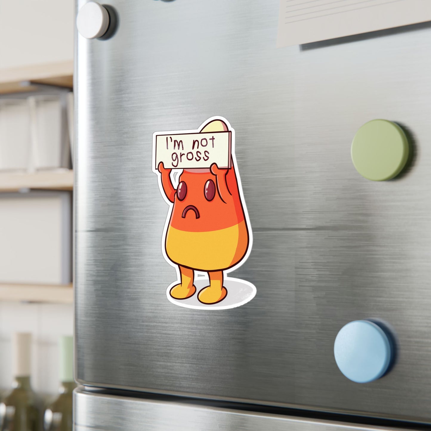 Sad Candy Corn Kiss-Cut Vinyl Decal