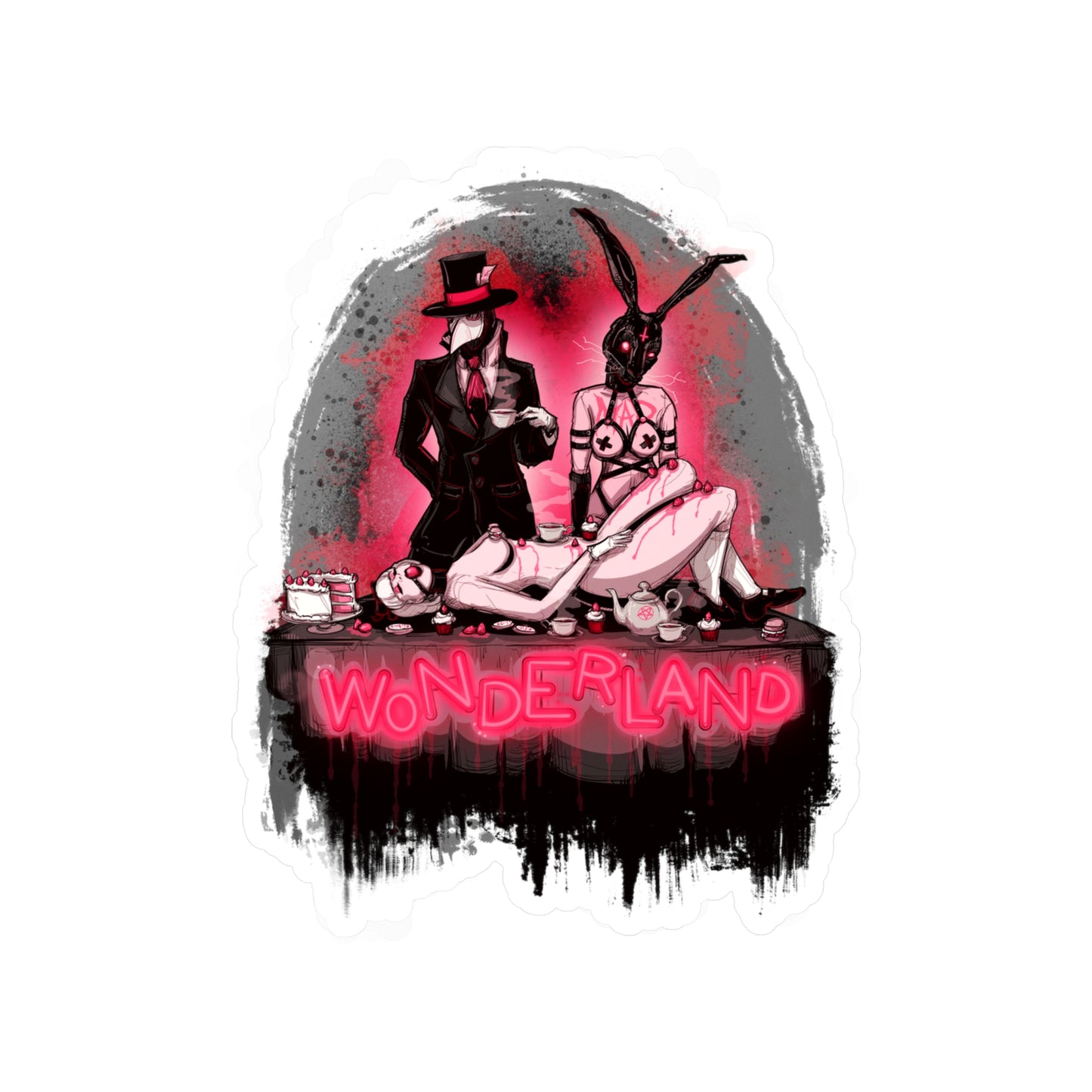 Tea Party Kiss-Cut Vinyl Decal