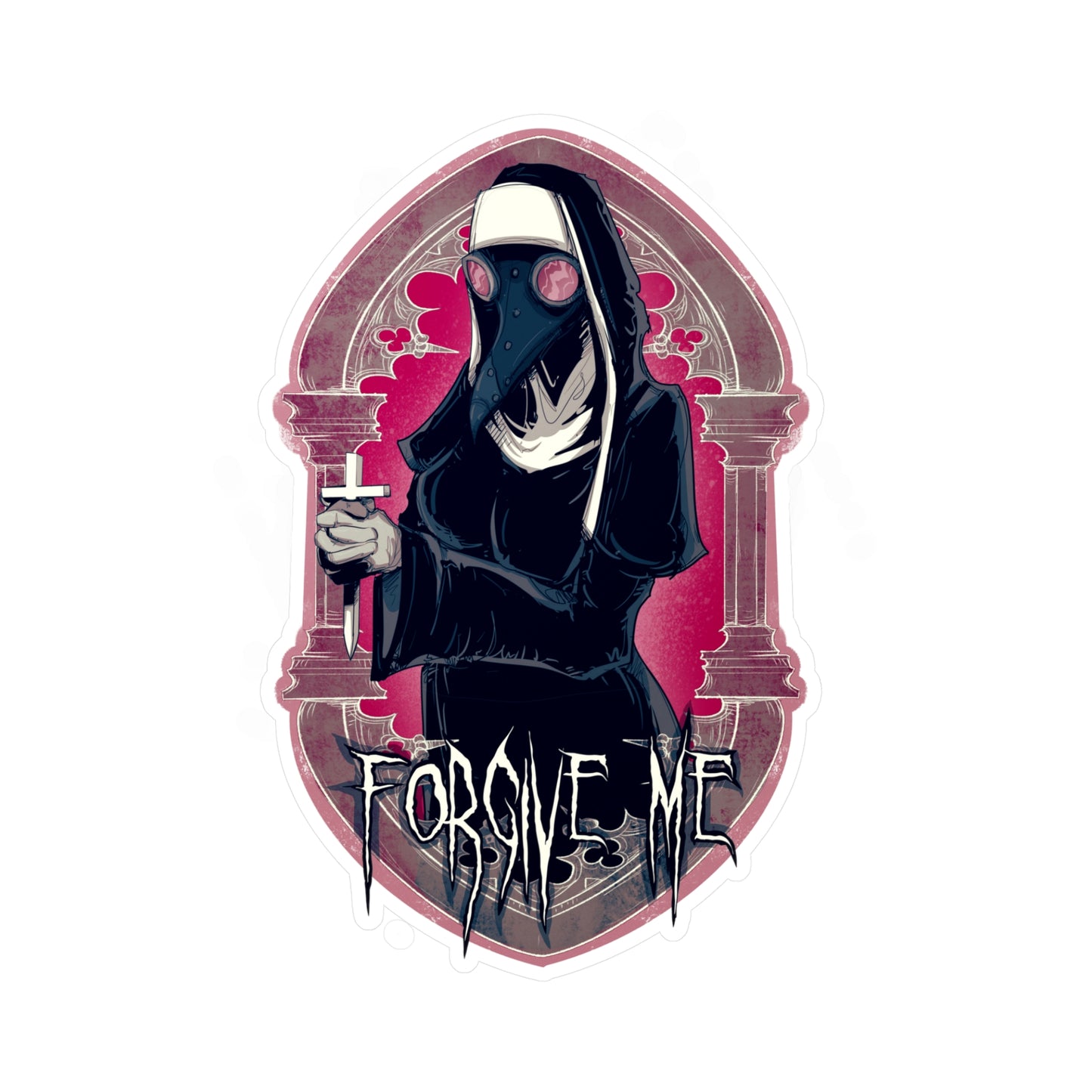 Forgive Me Kiss-Cut Vinyl Decal