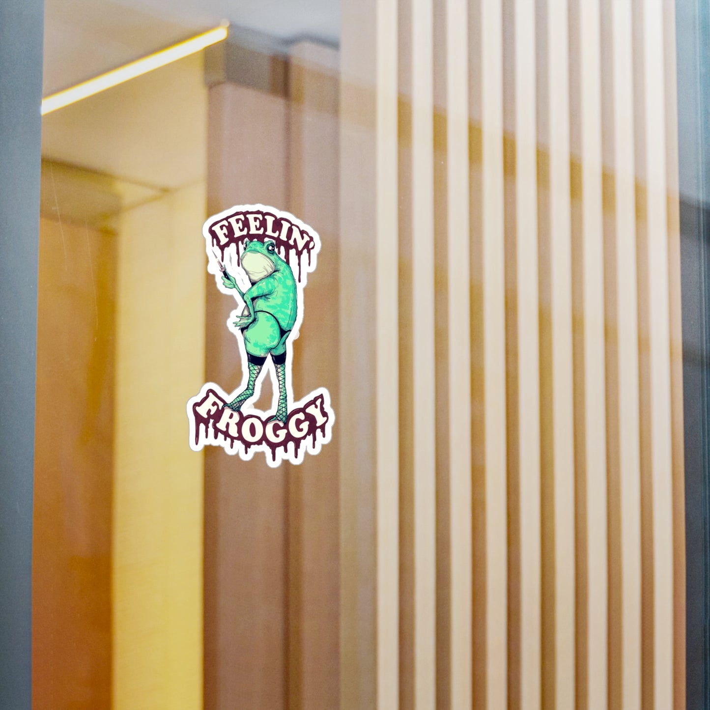 Feelin Froggy Kiss-Cut Vinyl Decal