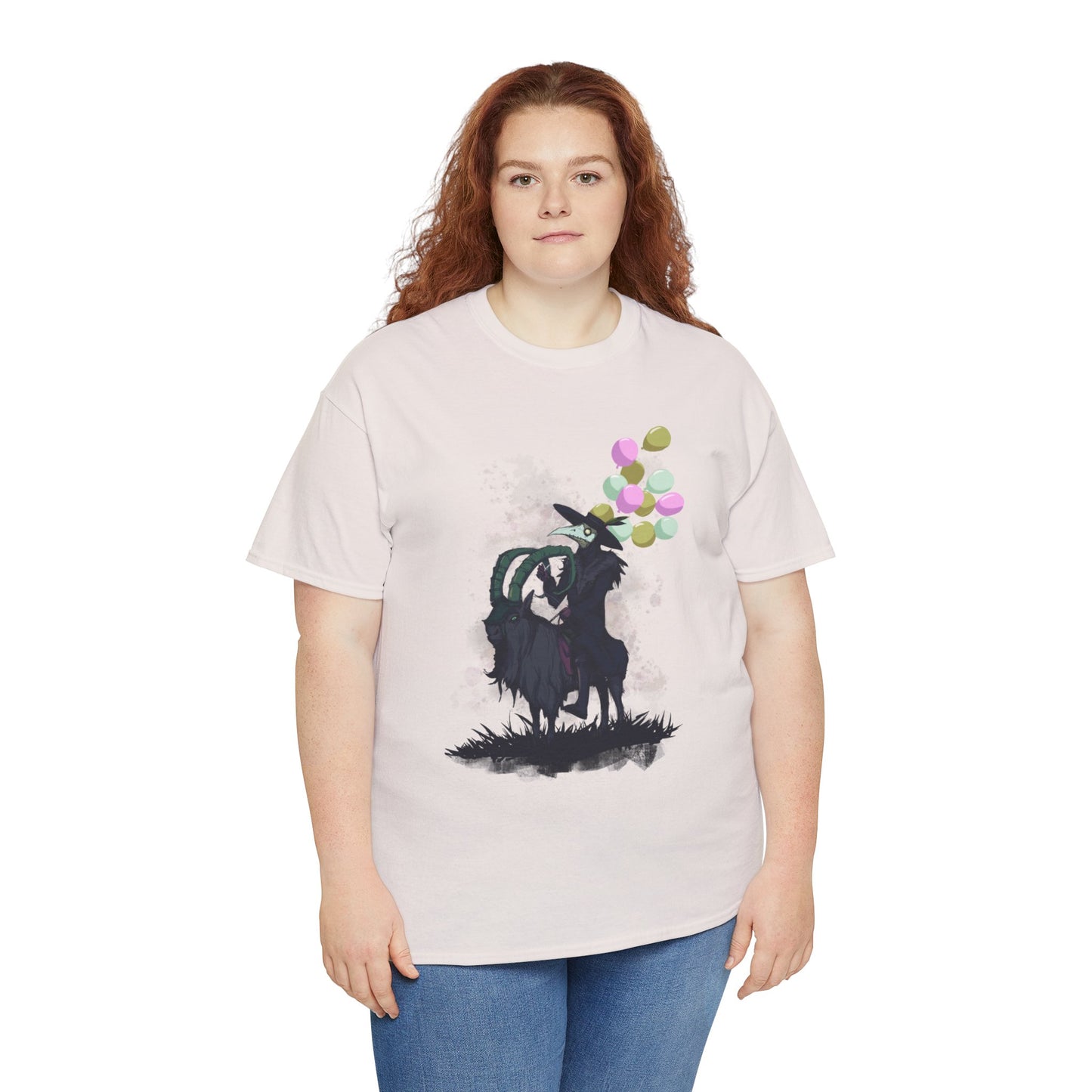 Plague Doctor Balloons Unisex Heavy Cotton Tee