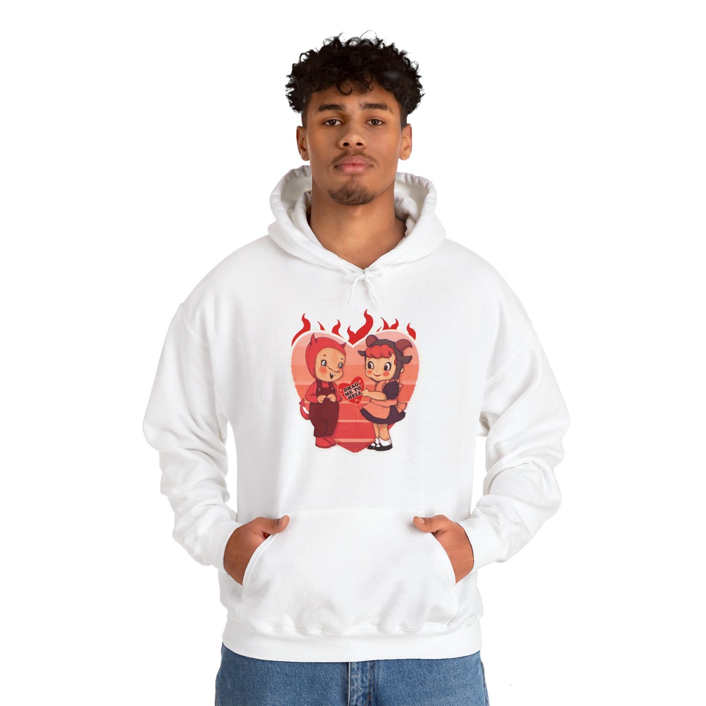 Love Is Hell Unisex Heavy Blend Hooded Sweatshirt