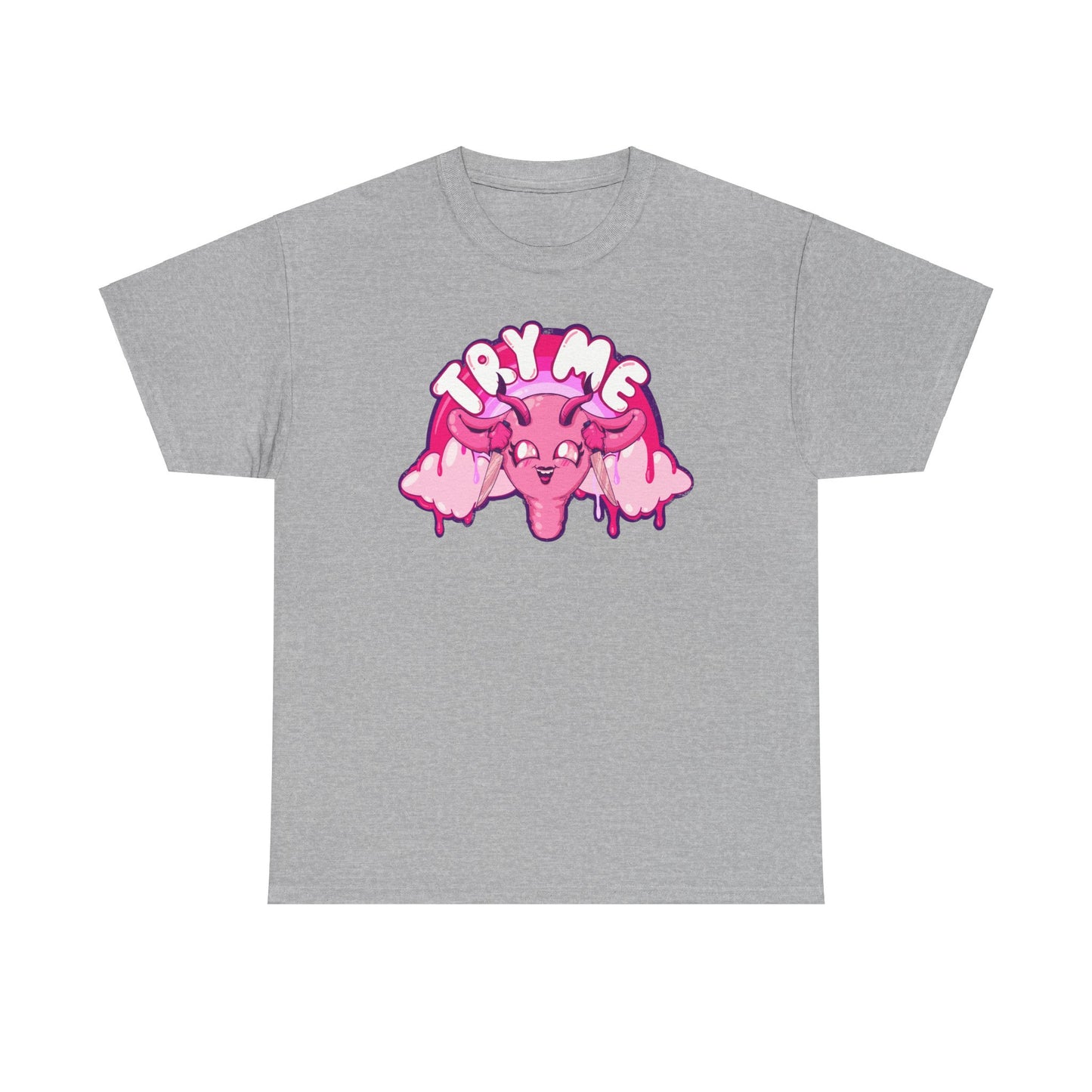 Try Me Uterus Unisex Heavy Cotton Tee