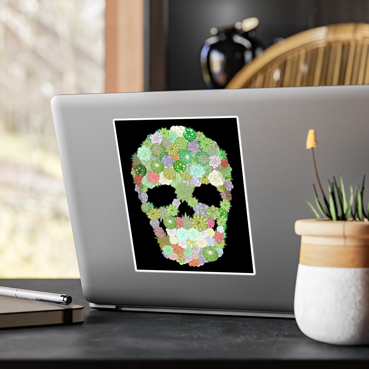 Succulent Skull Kiss-Cut Vinyl Decal